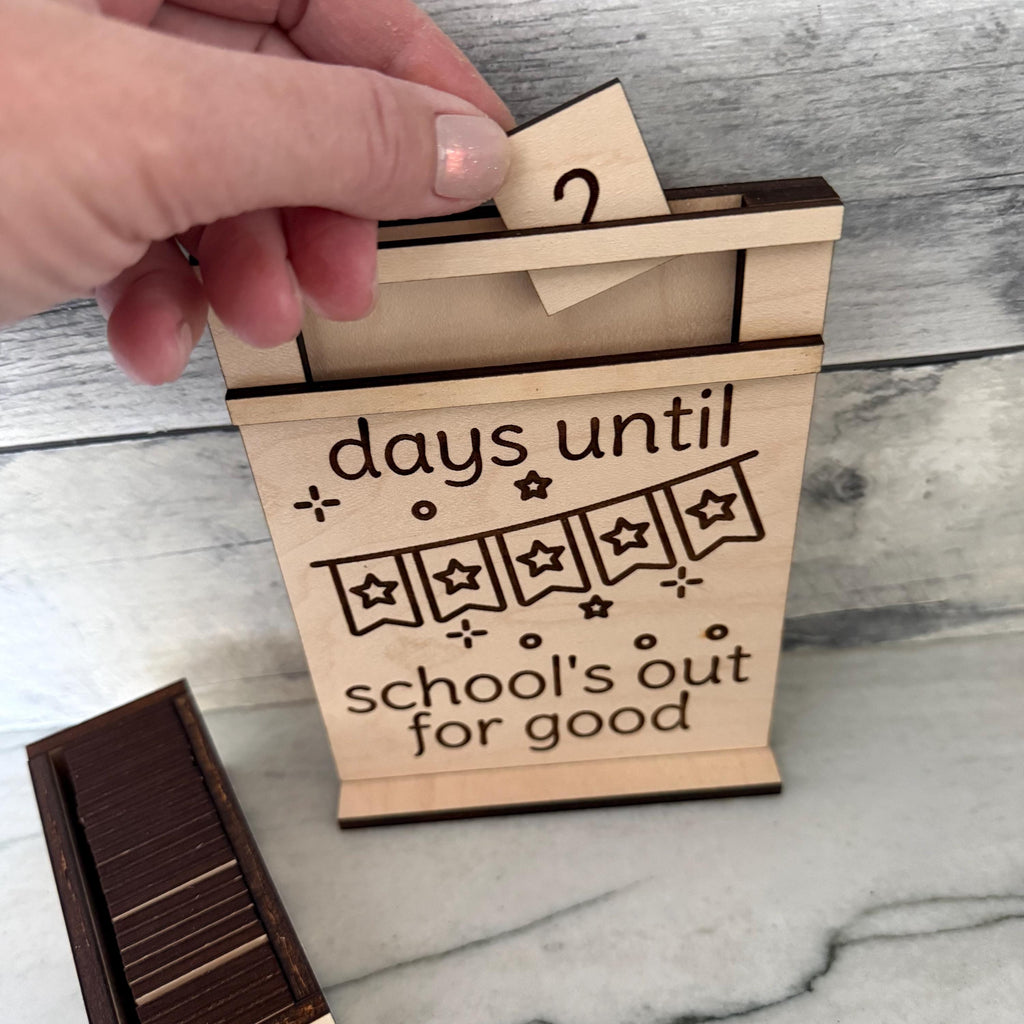 Days Until School's Out For Good Wood Countdown From Made By R And R