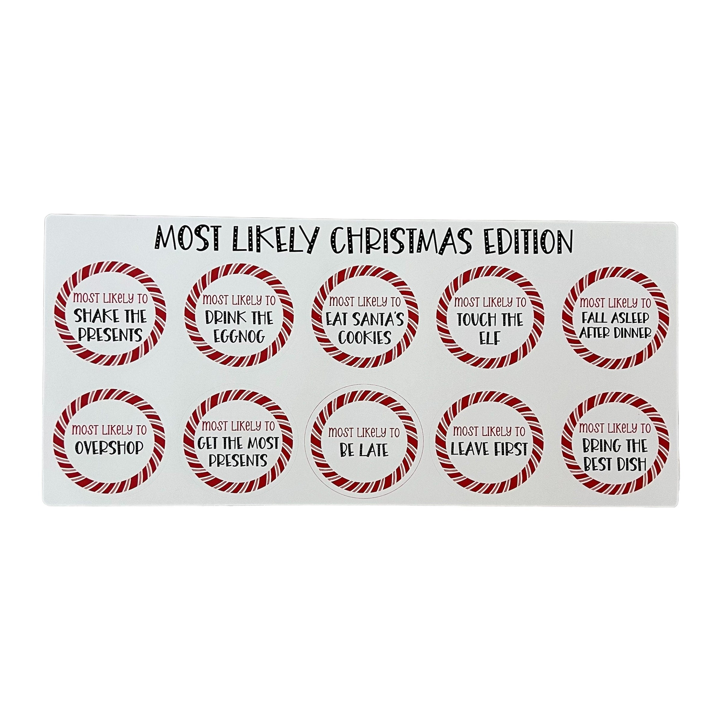 Most Likely To Christmas Edition Stickers