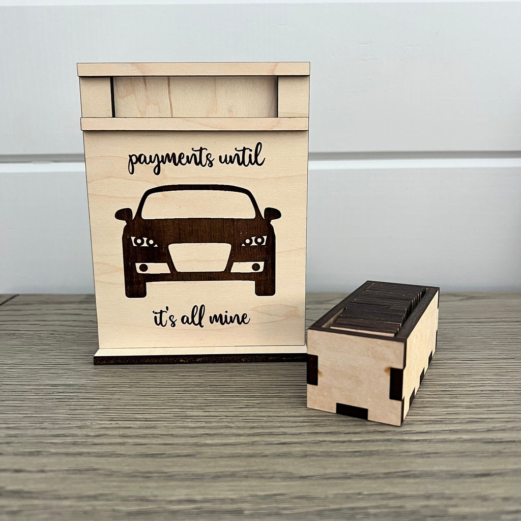 Payments Until It's All Mine Wood Countdown