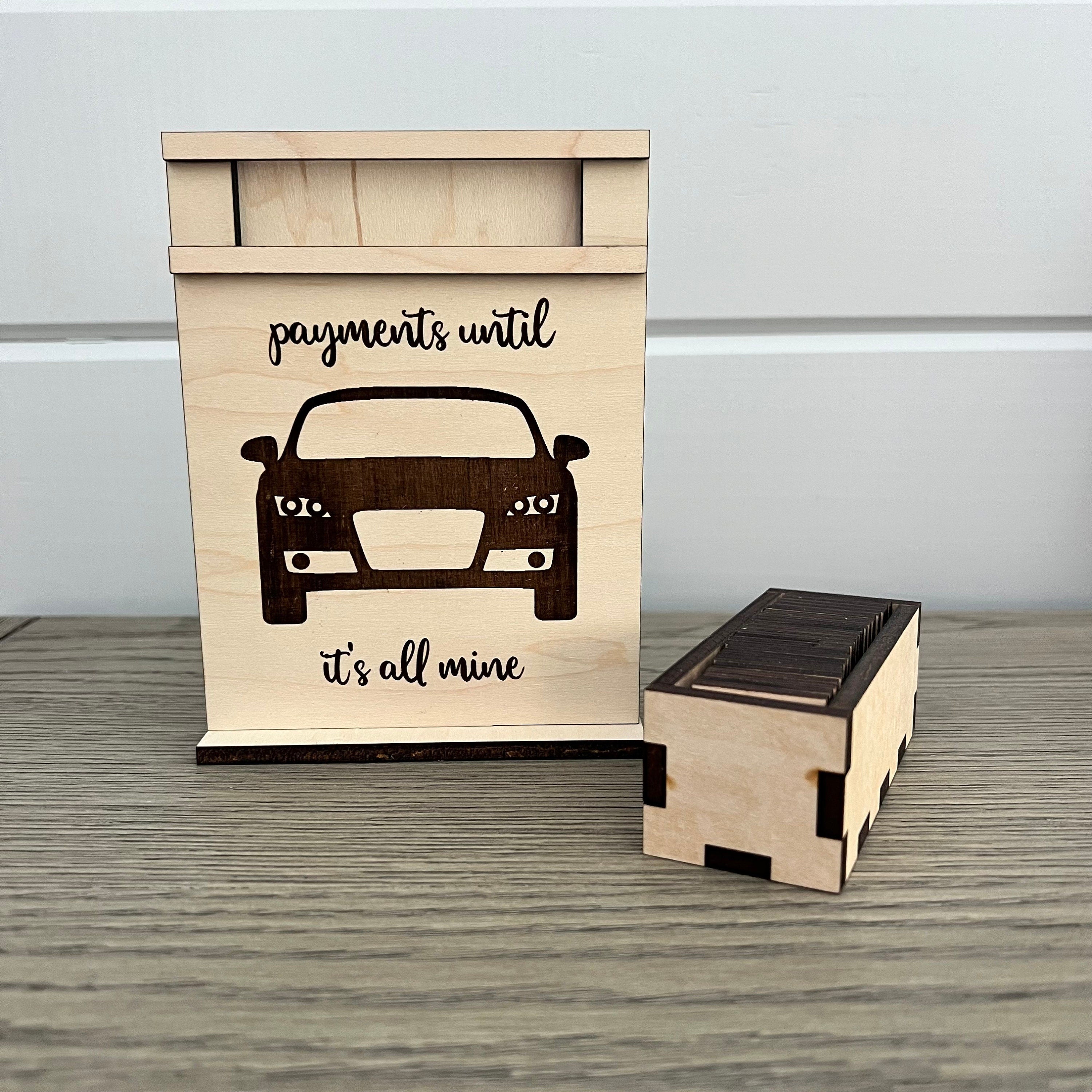 Payments Until It's All Mine Wood Countdown