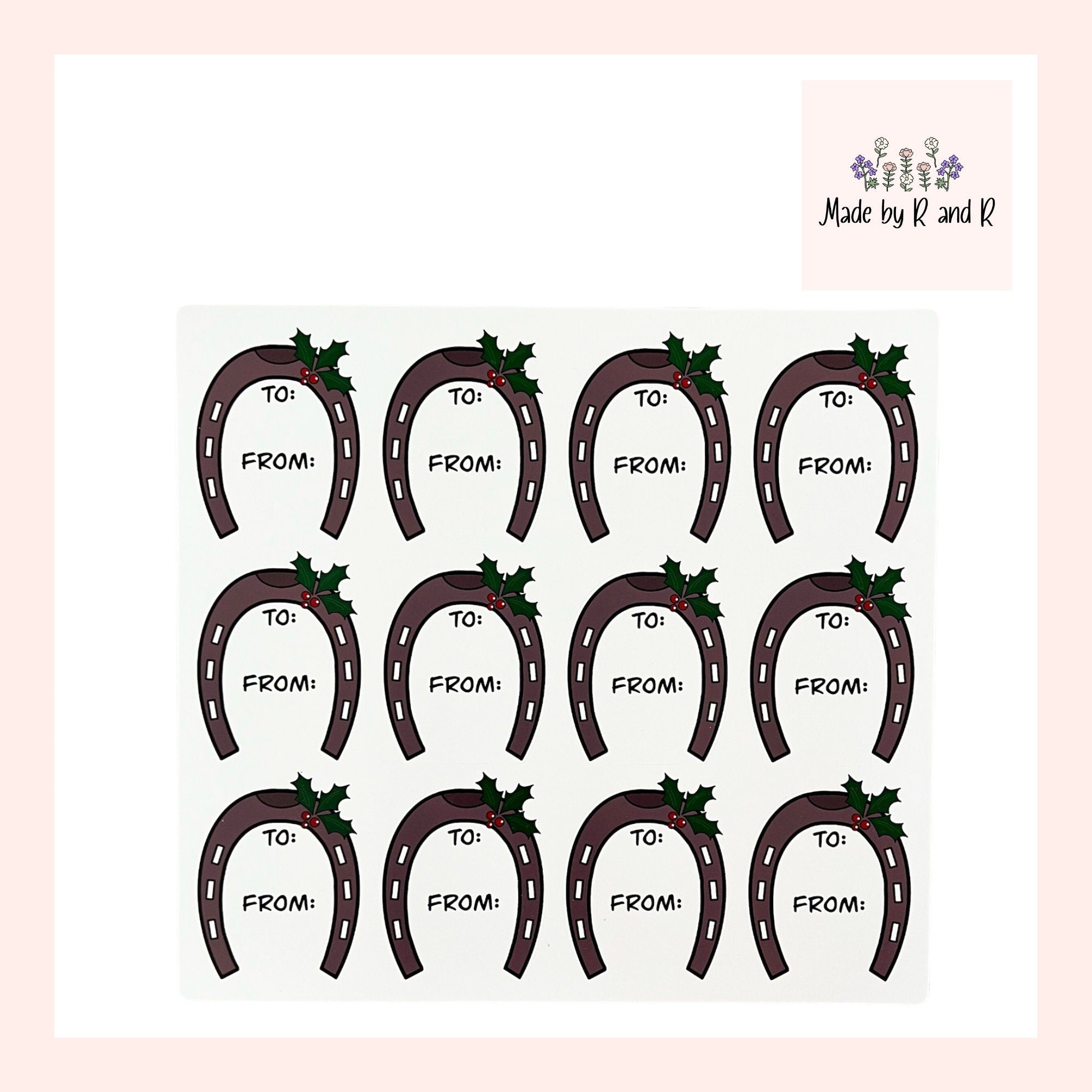 Horseshoe Gift Tag Stickers