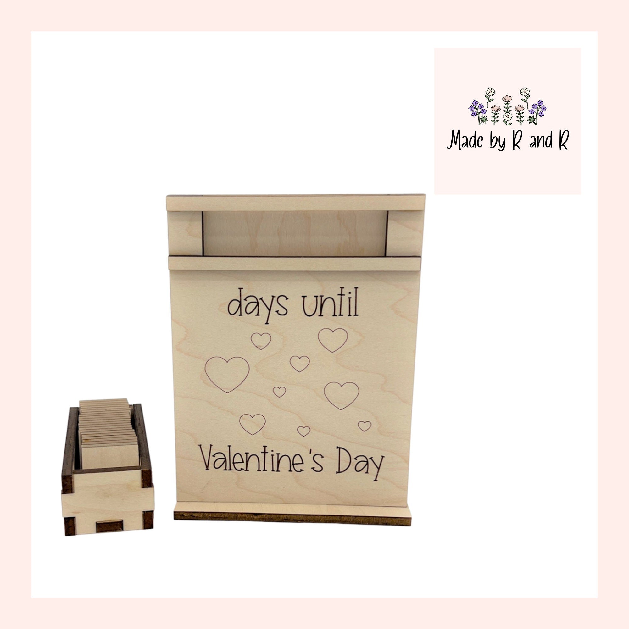 Days Until Valentine's Day Wood Countdown