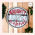 Naughty List Material Sticker