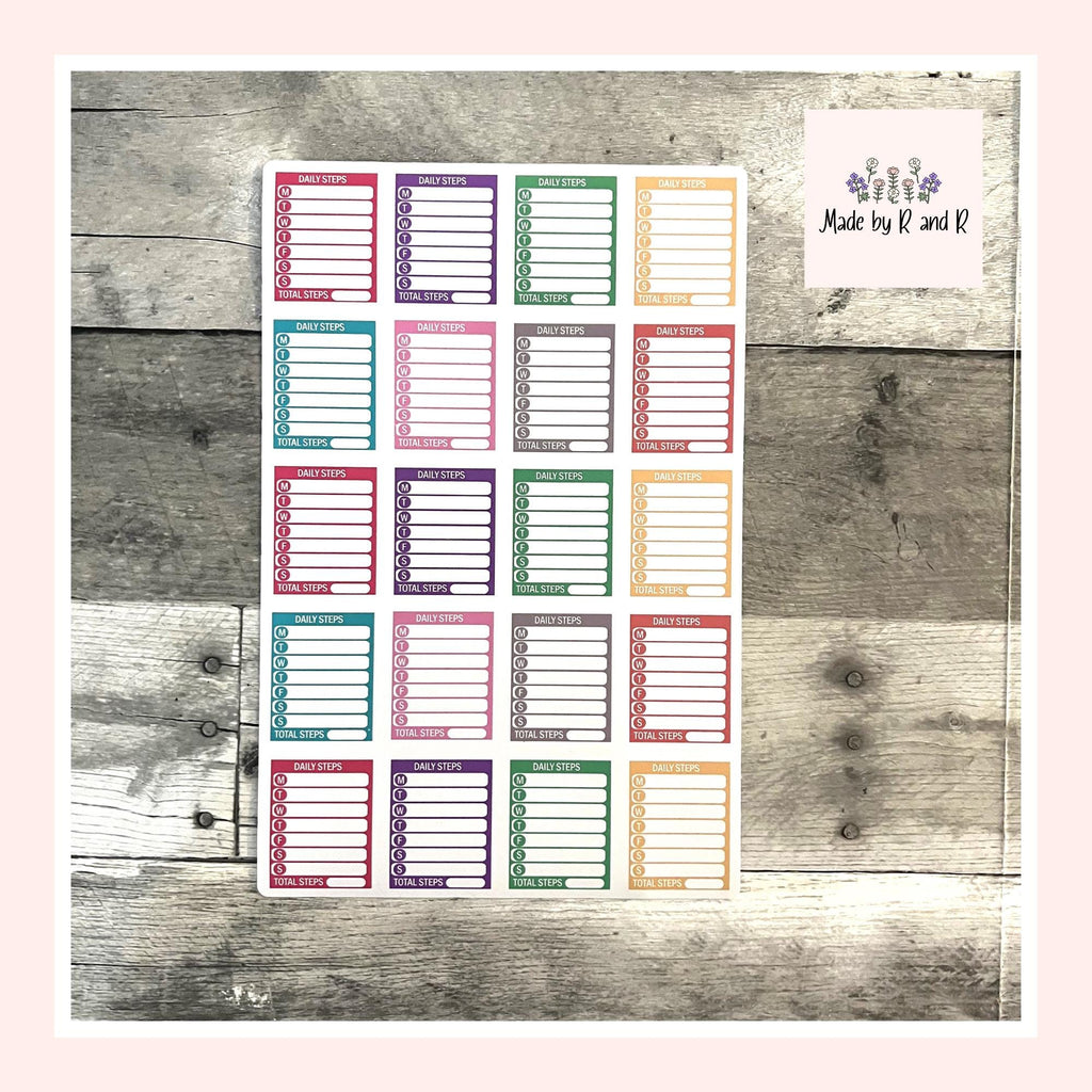 Daily Steps Planner Stickers (set of 20)