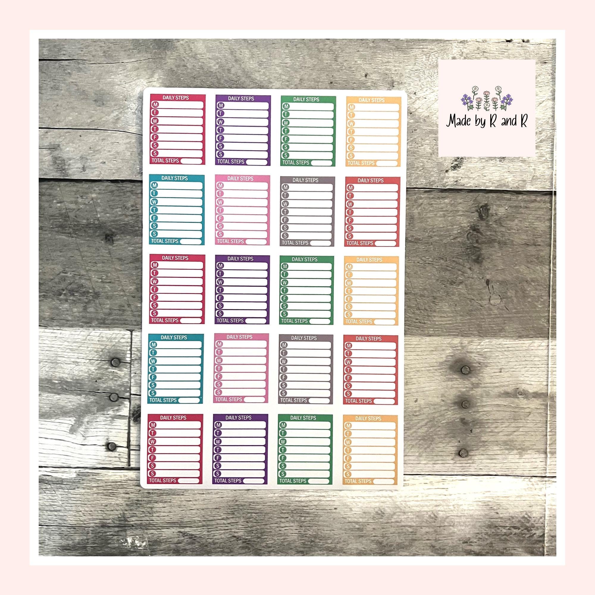 Daily Steps Planner Stickers (set of 20)