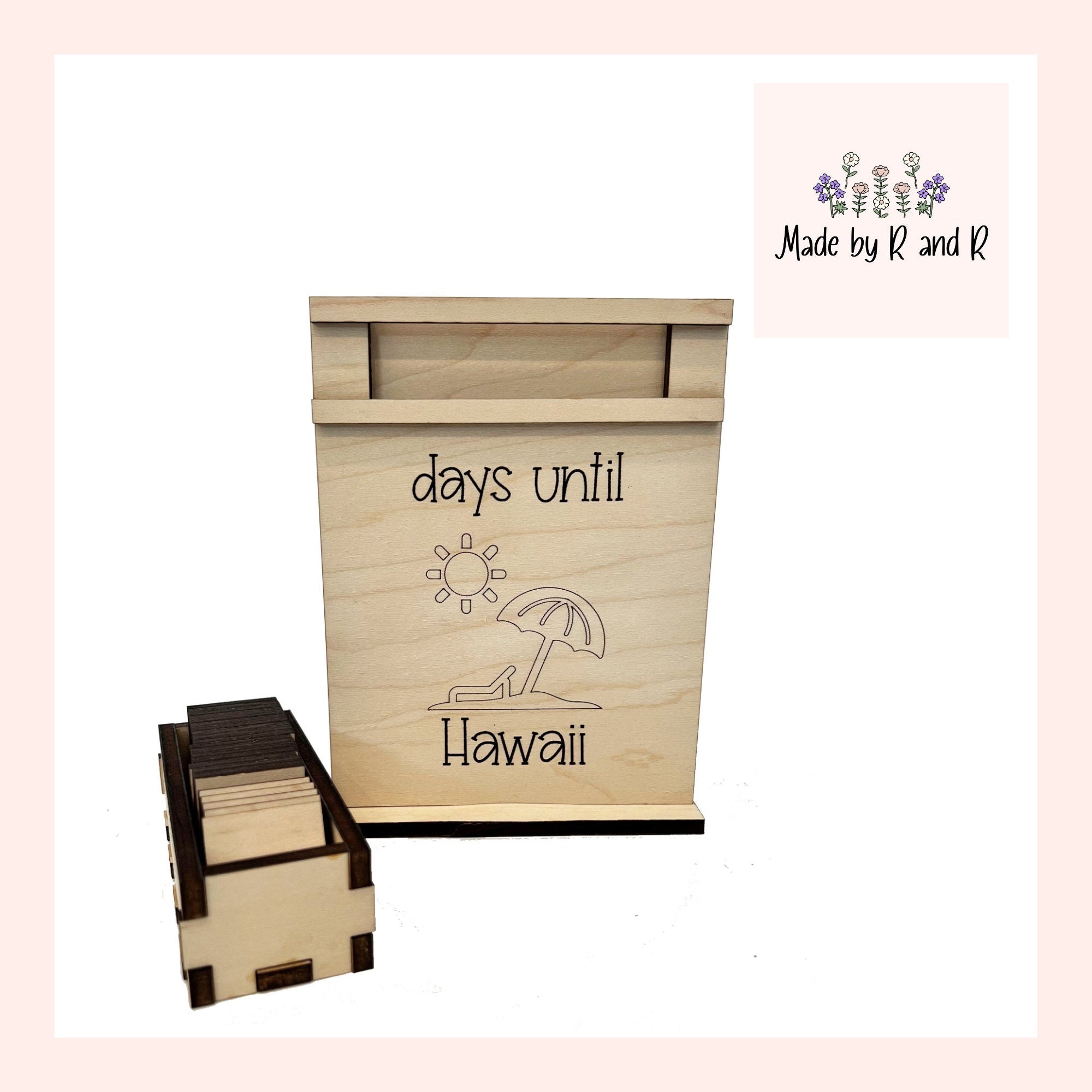 Days Until Hawaii Wood Countdown