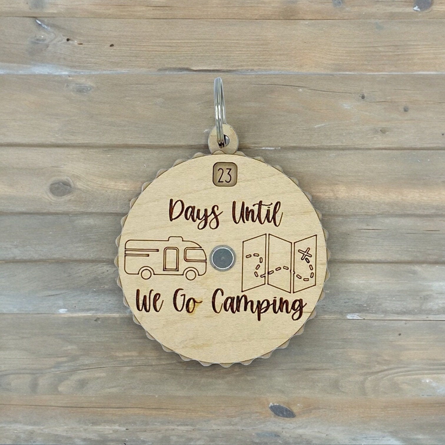 Days Until We Go Camping 30 Day Countdown Spinner