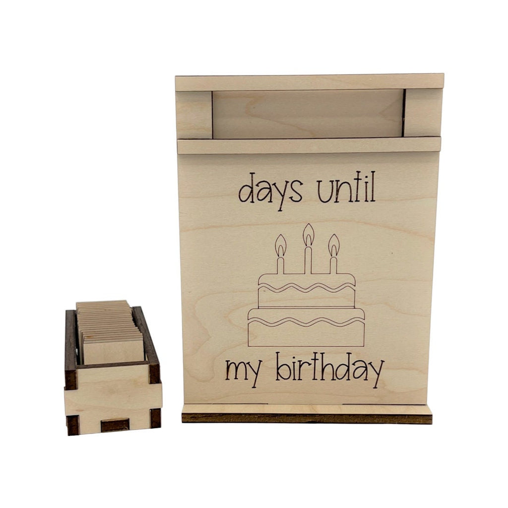 Days Until My Birthday Wood Countdown