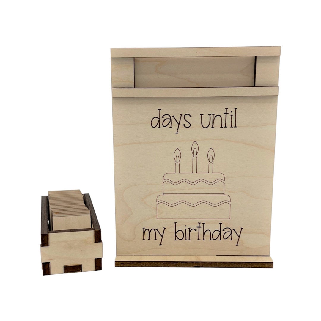 Days Until My Birthday Wood Countdown