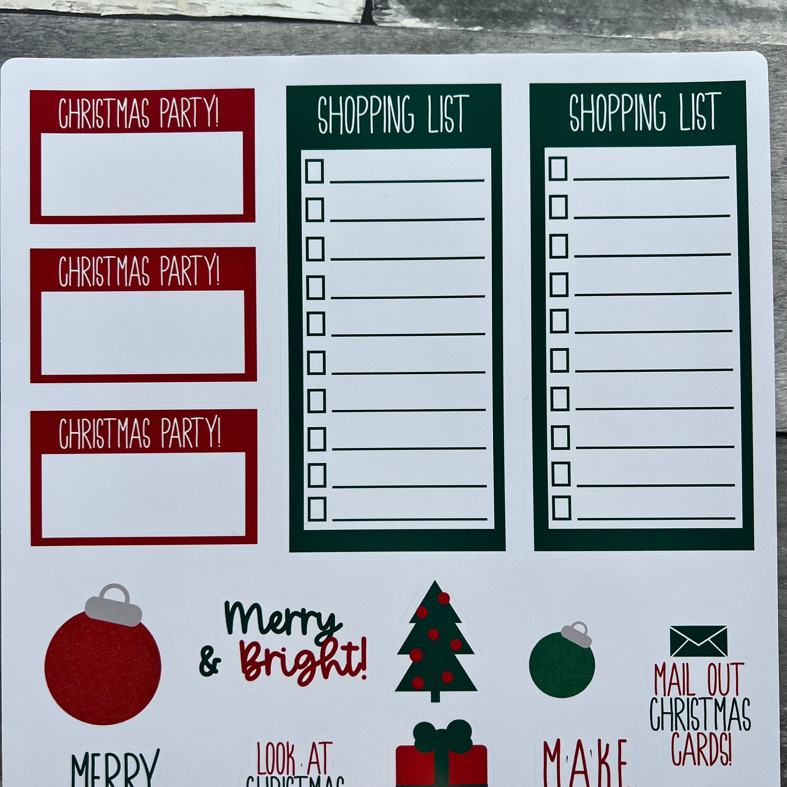 Christmas Planner Stickers