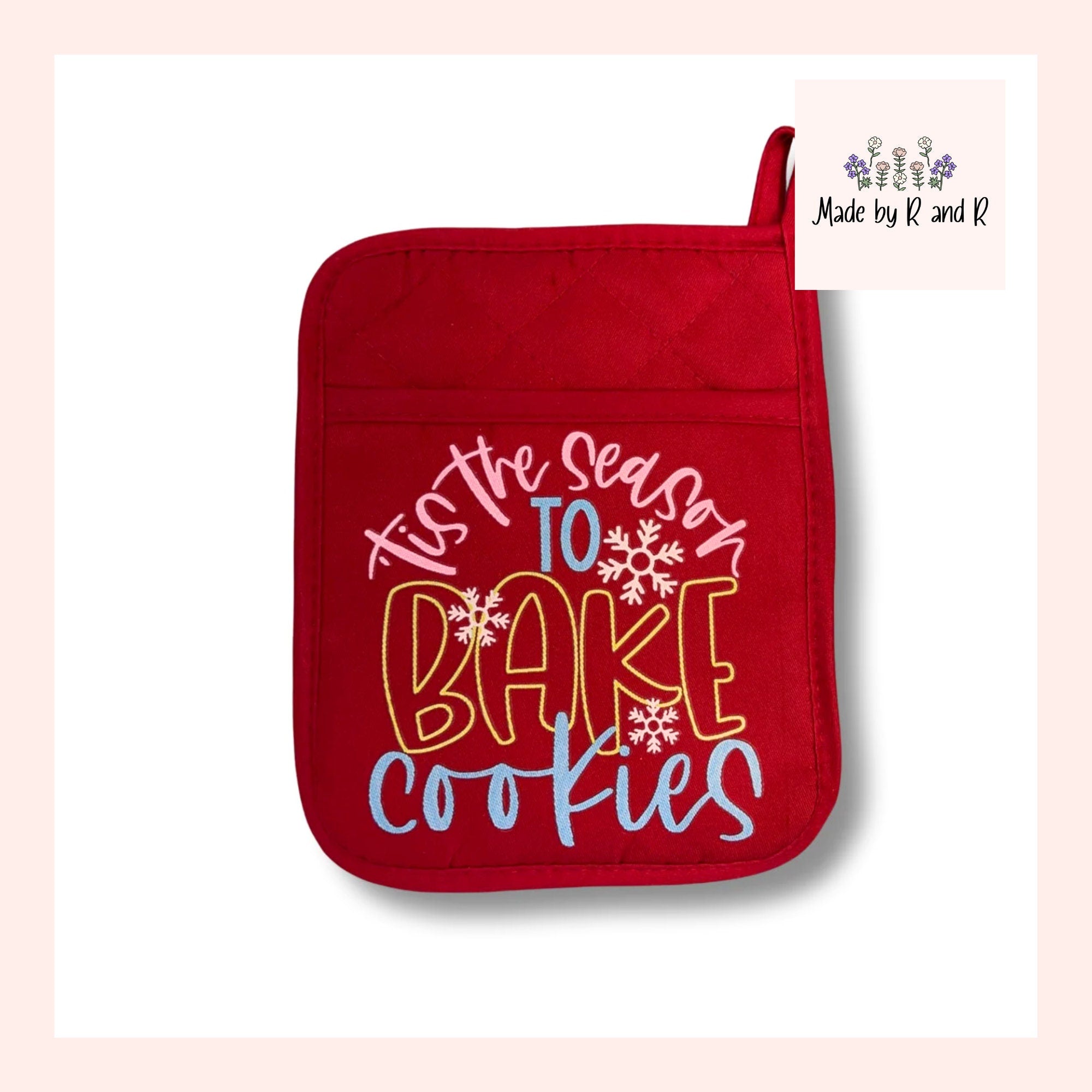 Tis The Season To Bake Cookies Red Pot Holder