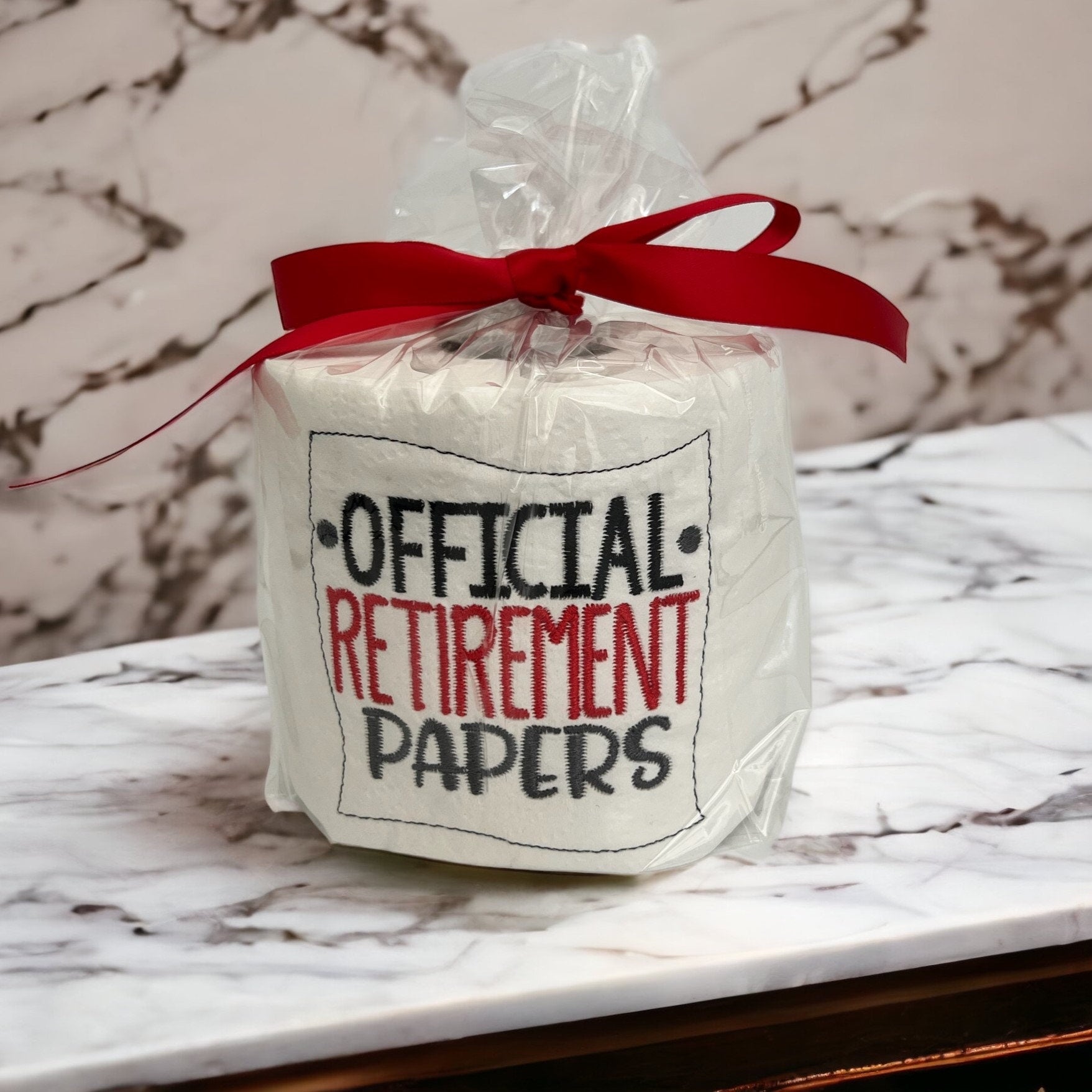 Official Retirement Papers Embroidered Toilet Paper