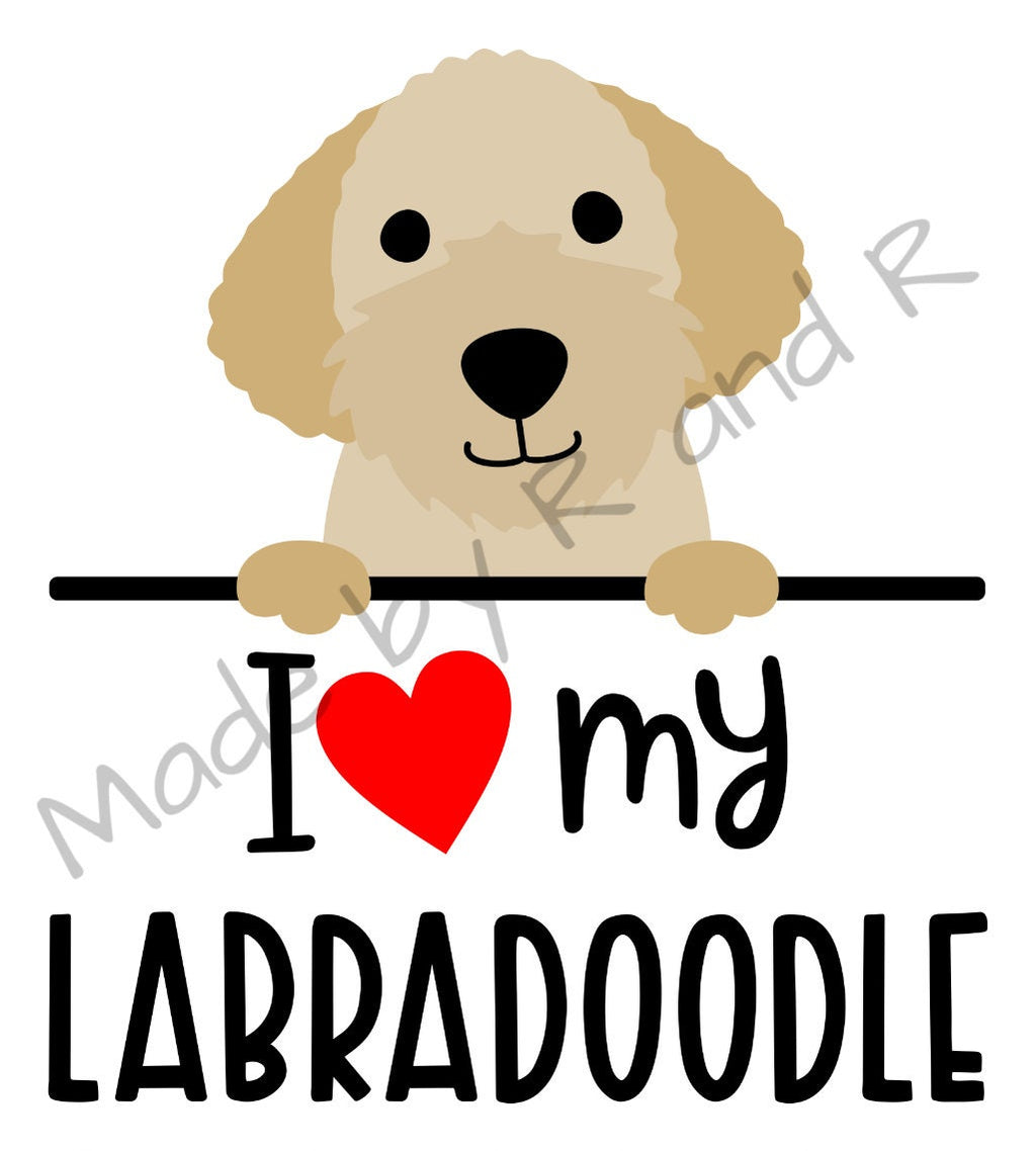 I Love My Dog 4" Sticker From Made By R And R