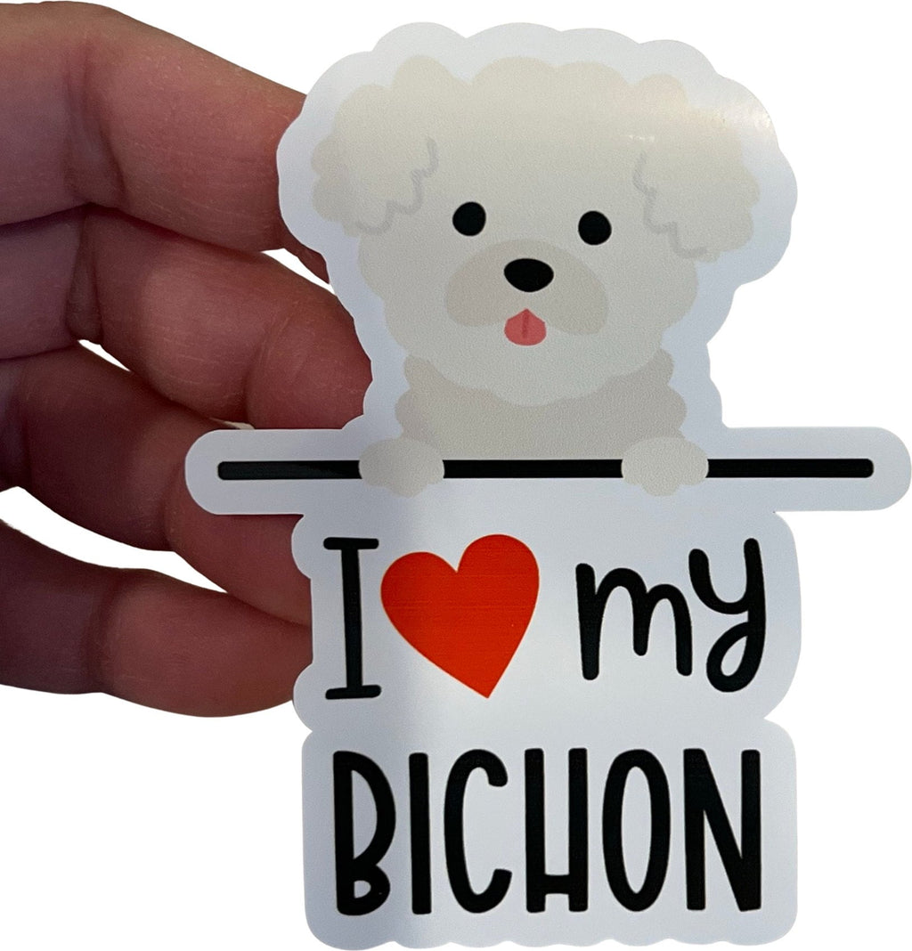 I Love My Dog 4" Sticker From Made By R And R