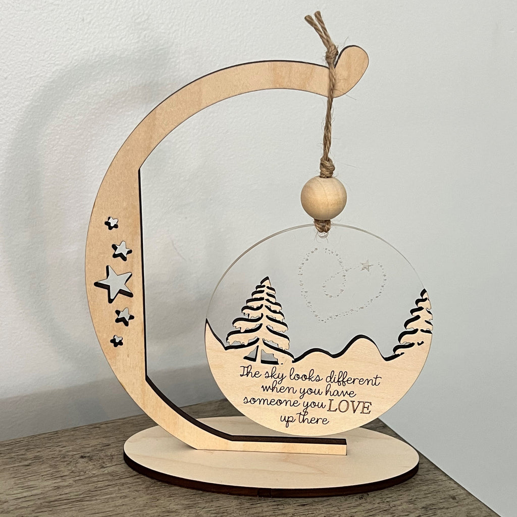 Memorial Ornament "The Sky Looks Different When You Have Someone You Love Up There" From Made By R And R