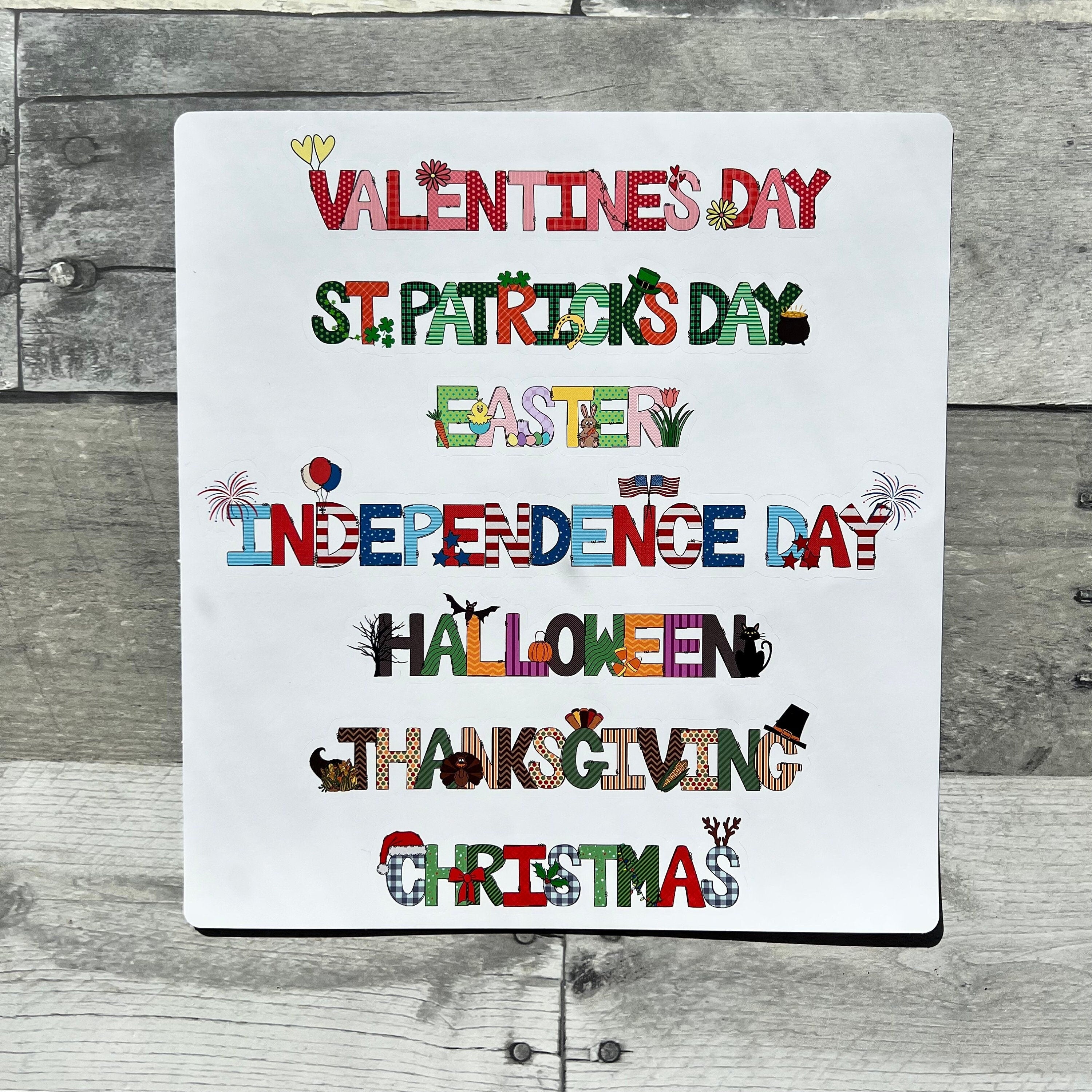 Holiday Stickers (set of 7) choose large or small from Made By R And R