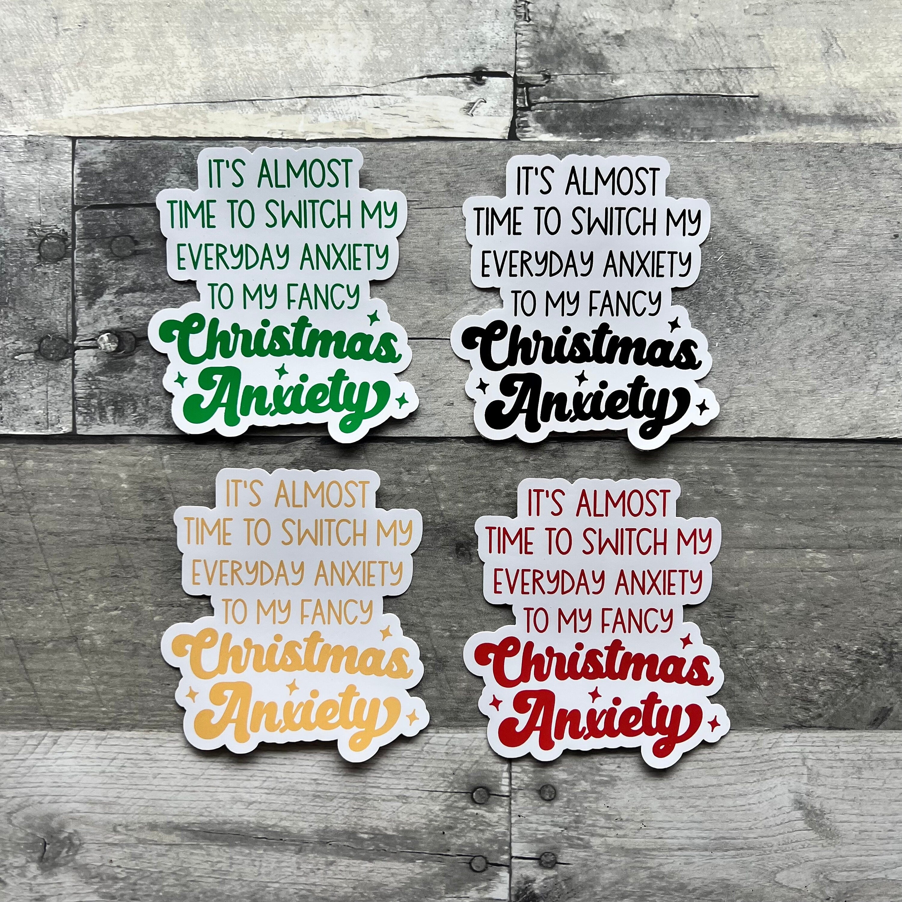 Christmas Anxiety Sticker From Made By R And R
