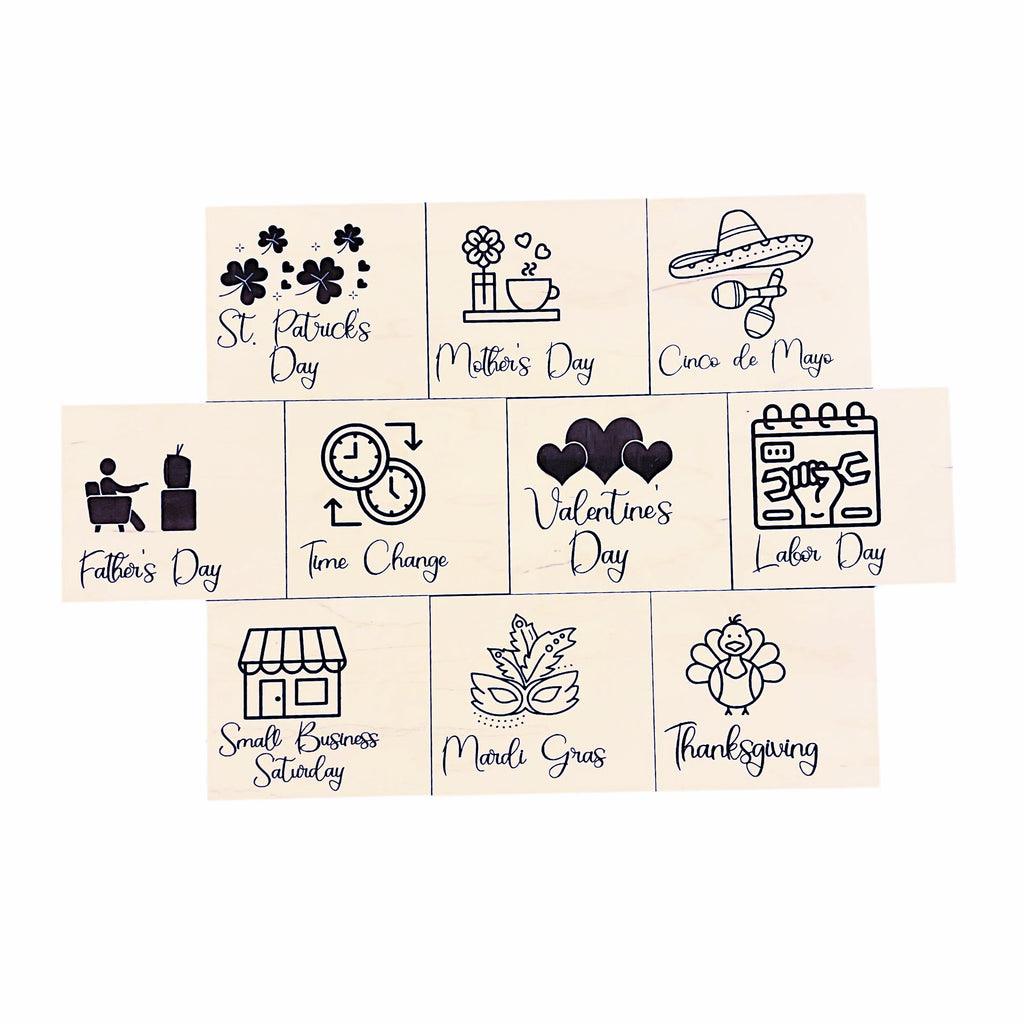 Interchangeable Wood Countdown Inserts (Base and numbers sold separately) From Made By R And R