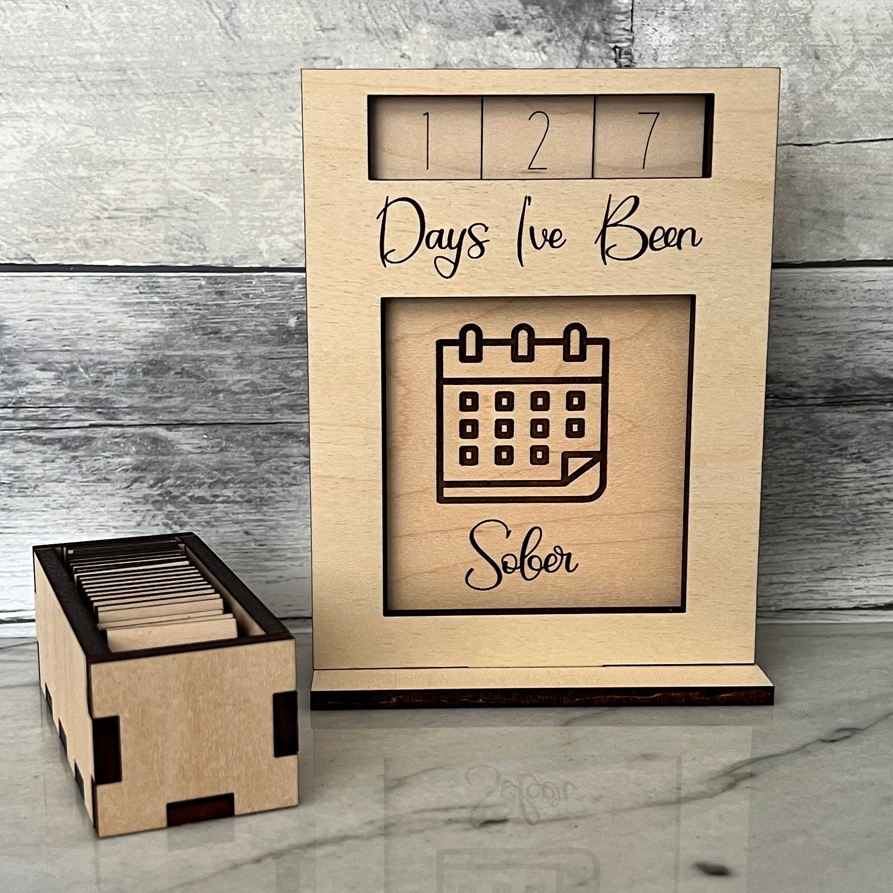 Days I've Been...Interchangeable Wood Countdown (includes base, numbers and one insert) From Made By R And R