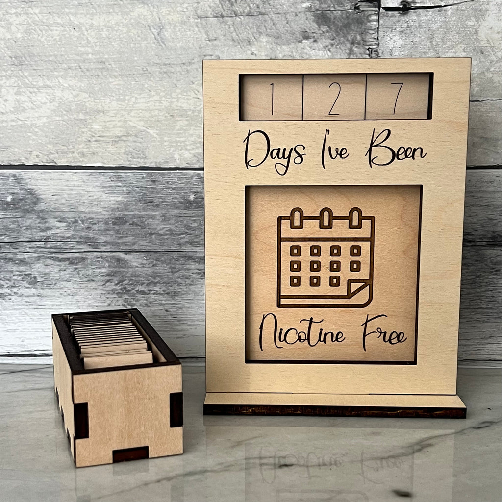Days I've Been...Interchangeable Wood Countdown (includes base, numbers and one insert) From Made By R And R