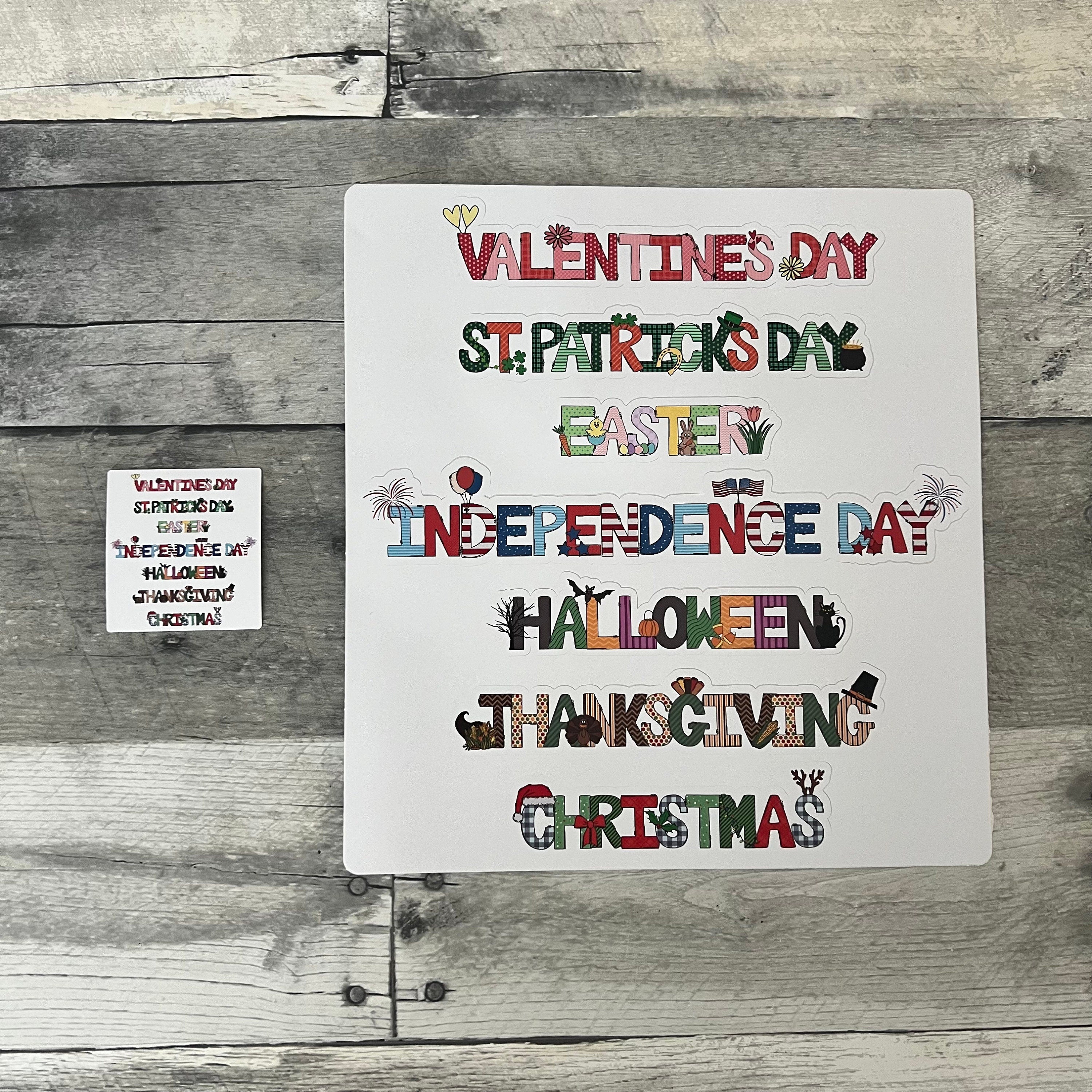 Holiday Stickers (set of 7) choose large or small from Made By R And R