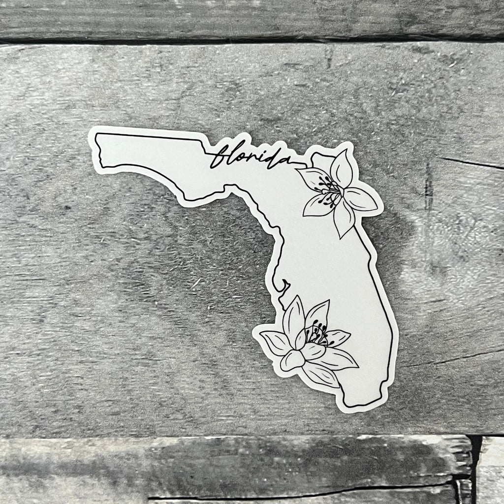 State Flower Clear Sticker From Made By R And R