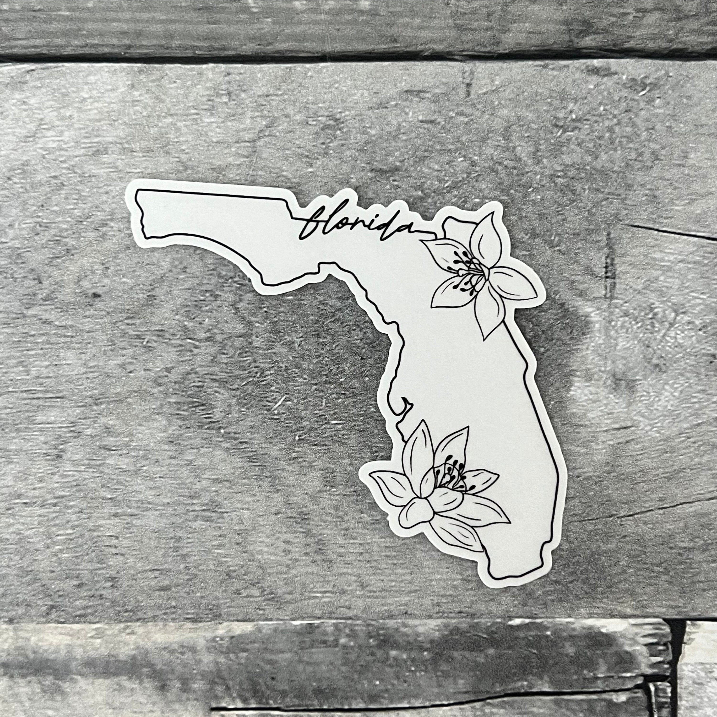 State Flower Clear Sticker From Made By R And R