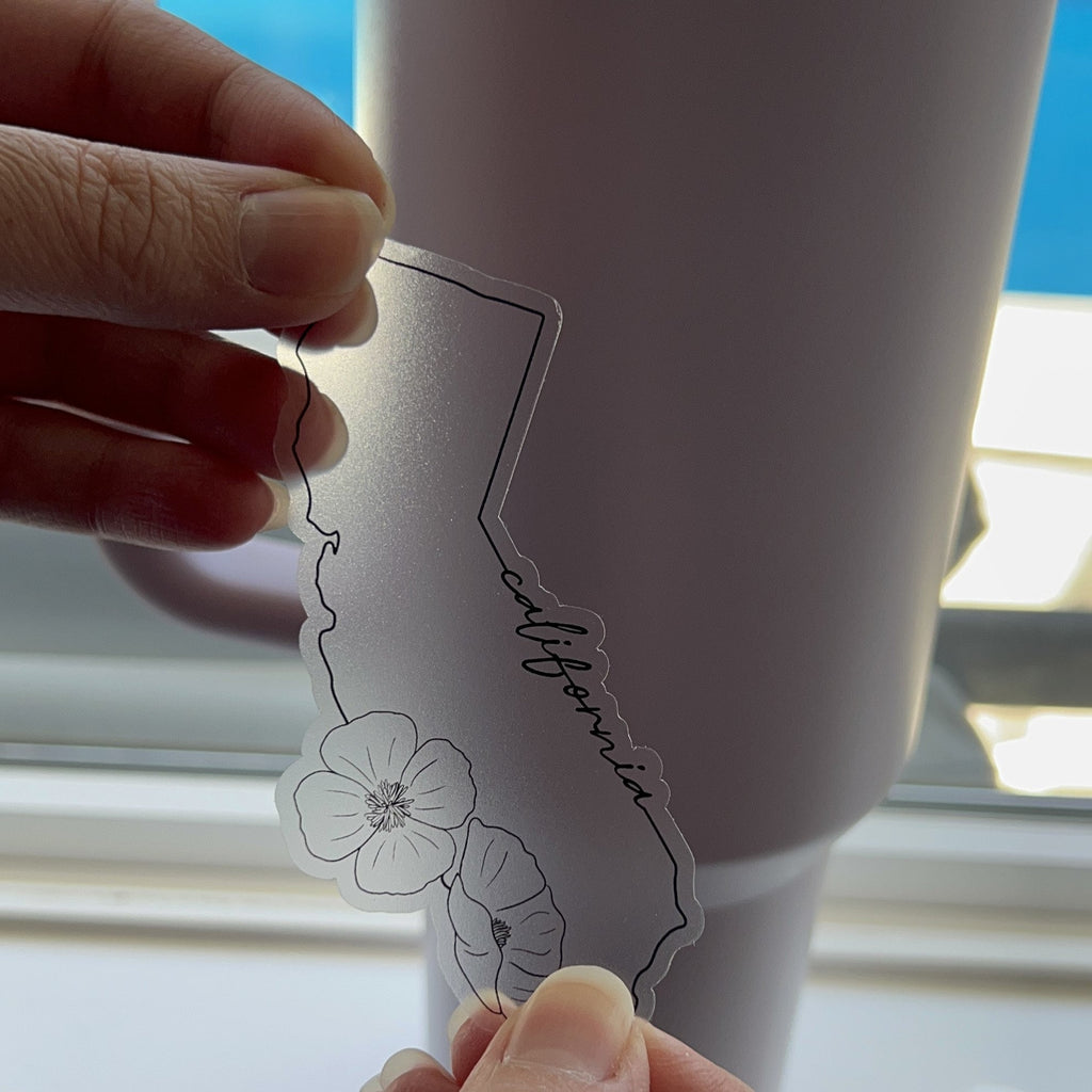 State Flower Clear Sticker From Made By R And R