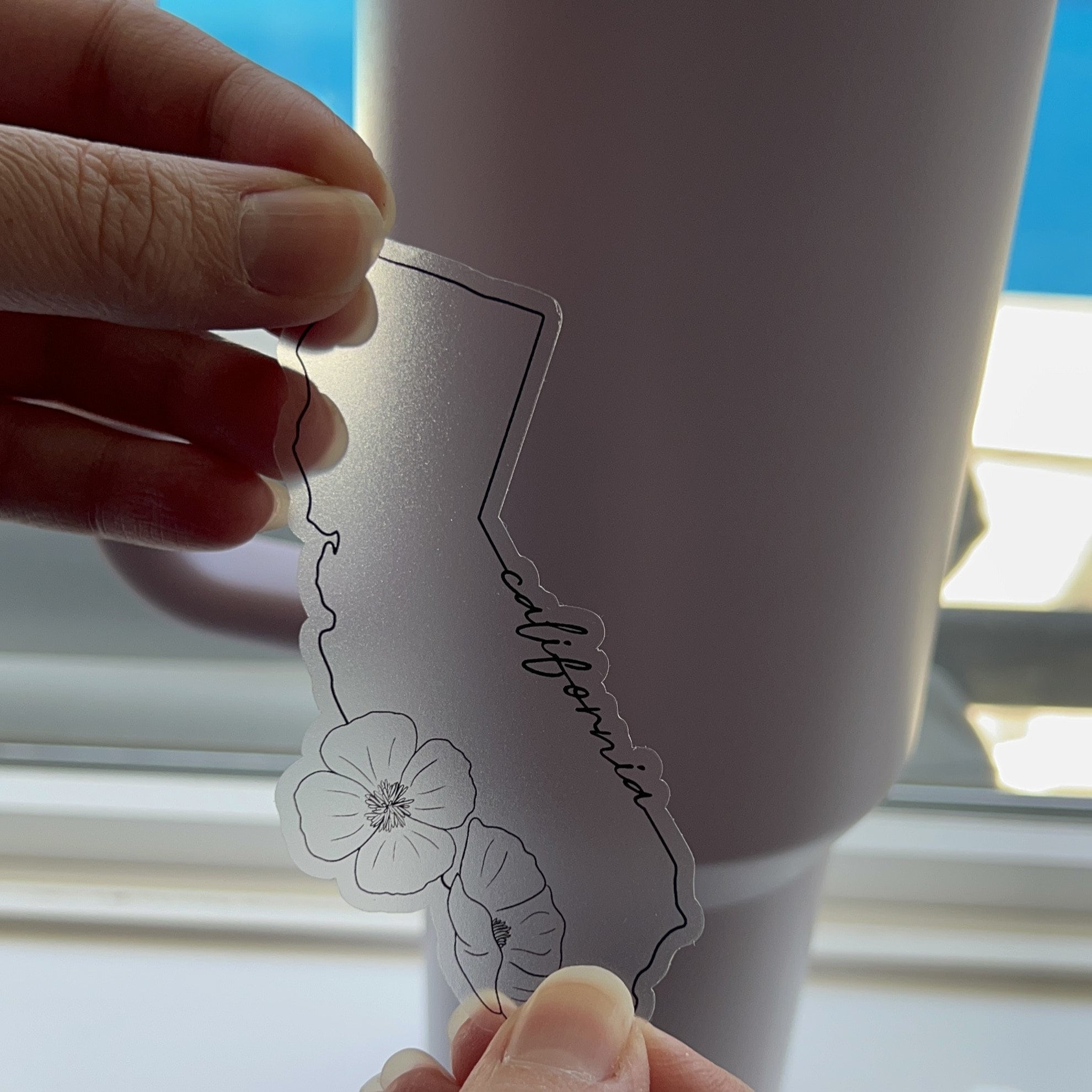 State Flower Clear Sticker From Made By R And R