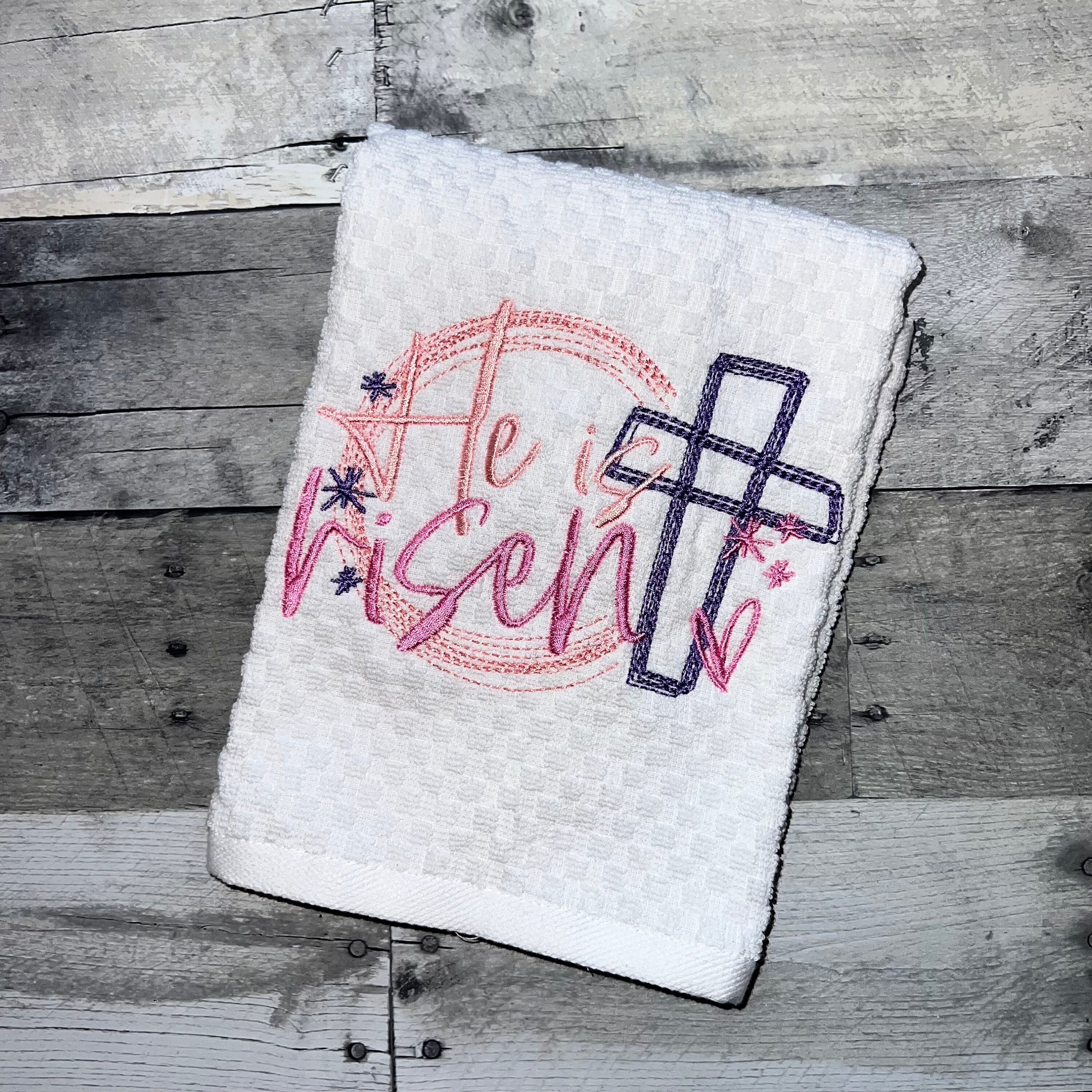 Easter Embroidered Dish Towels From Made By R And R