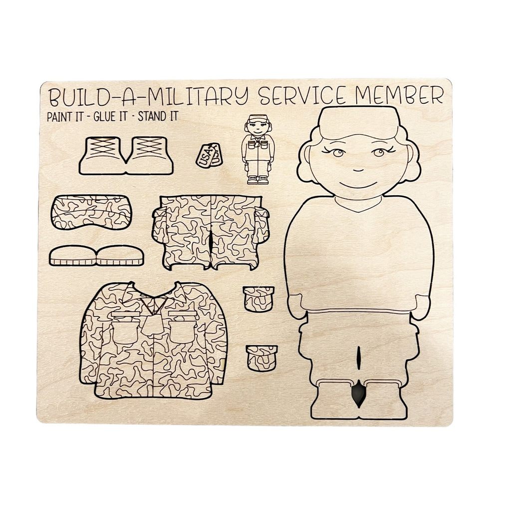 Wood Build A Military Service Member From Made By R And R
