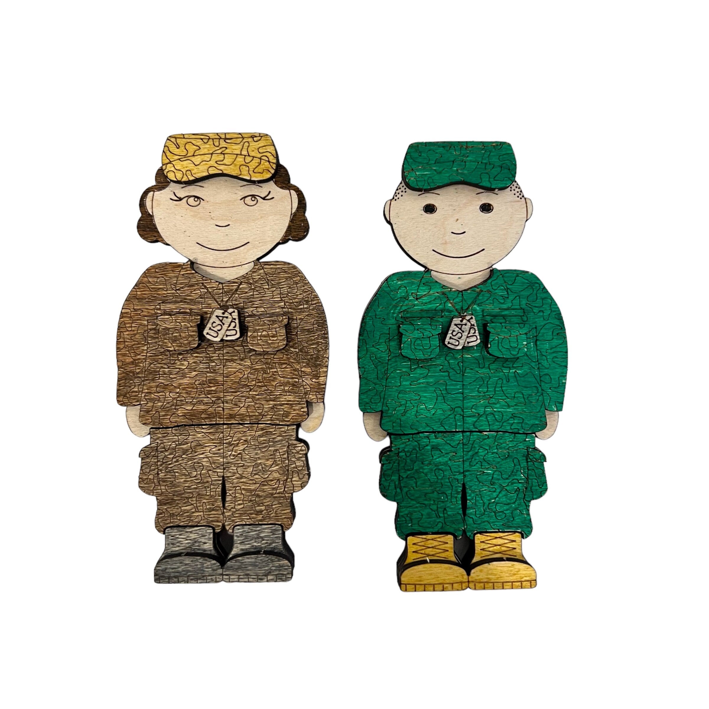 Wood Build A Military Service Member From Made By R And R