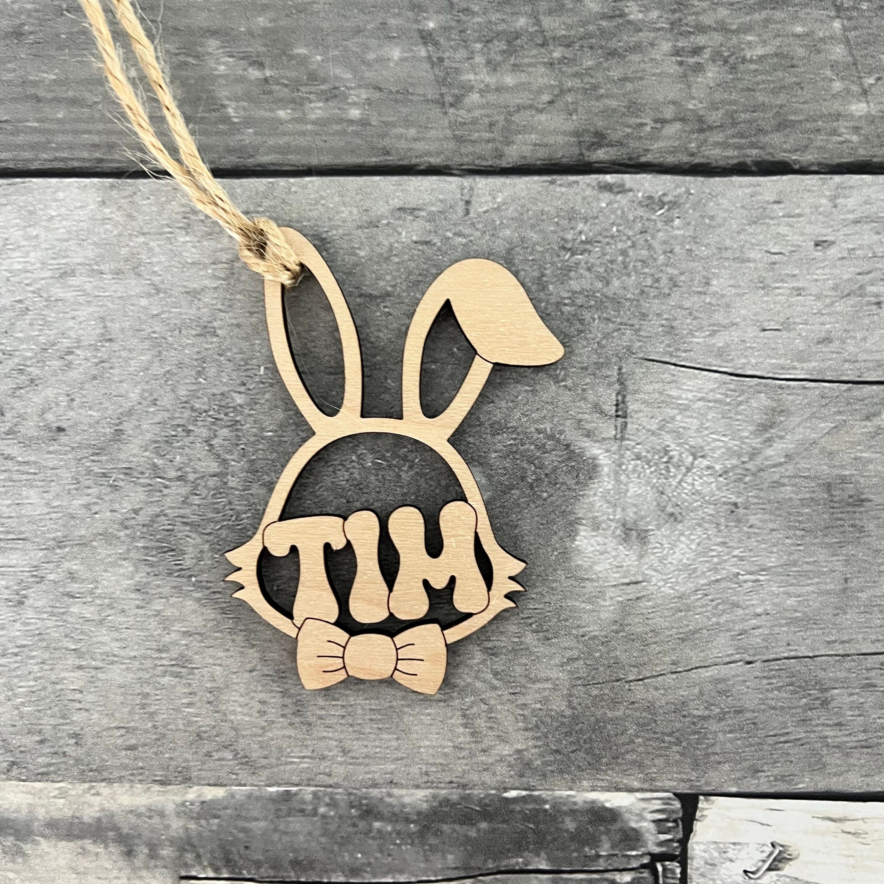 Personalized Wood Bunny Easter Tags From Made By R And R