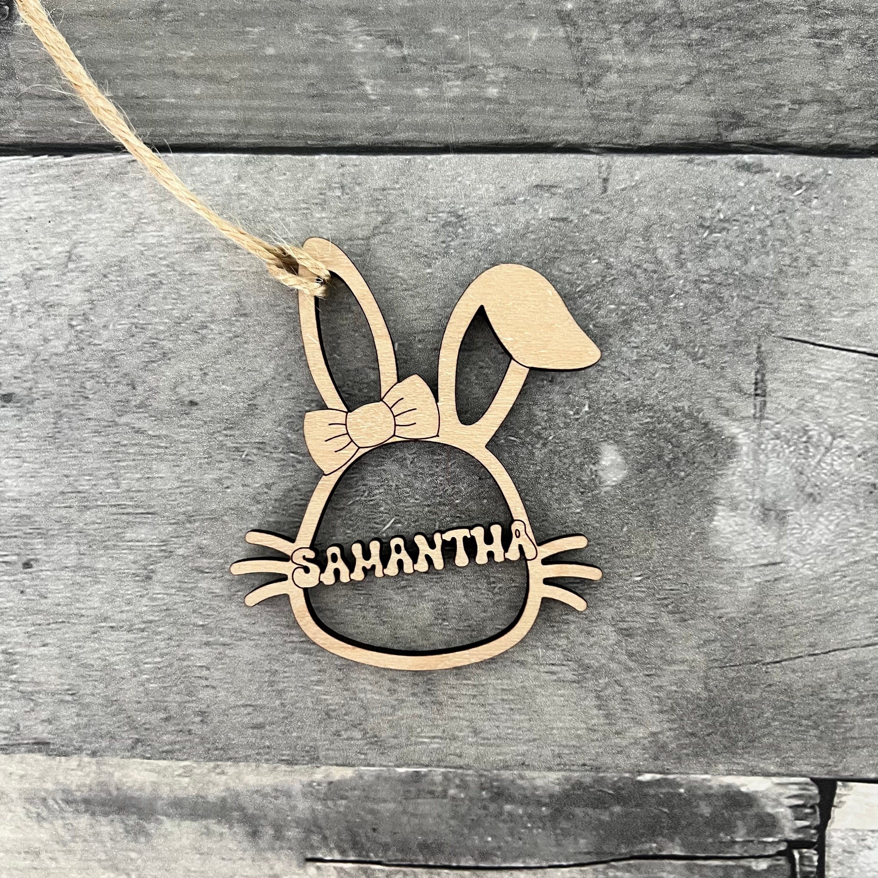 Personalized Wood Bunny Easter Tags From Made By R And R