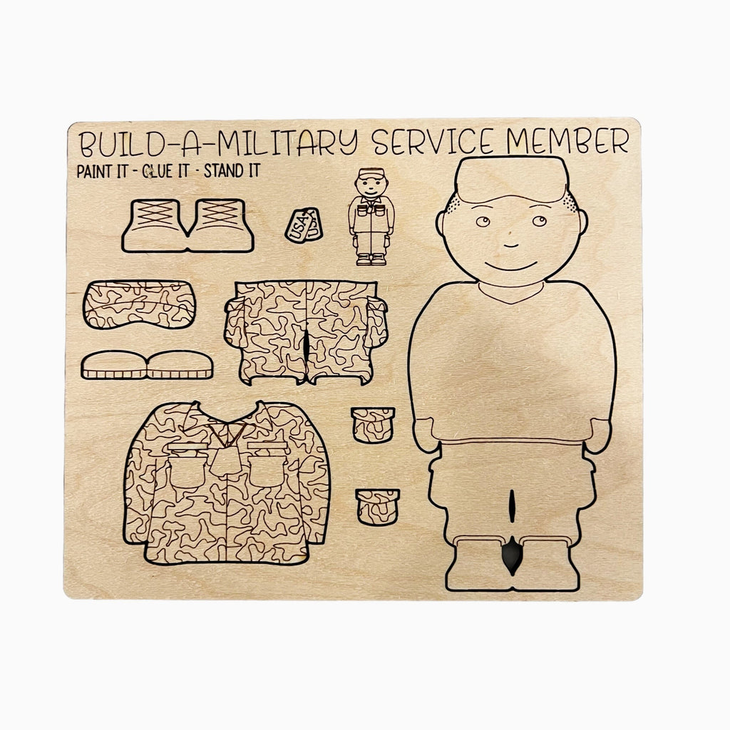 Wood Build A Military Service Member From Made By R And R