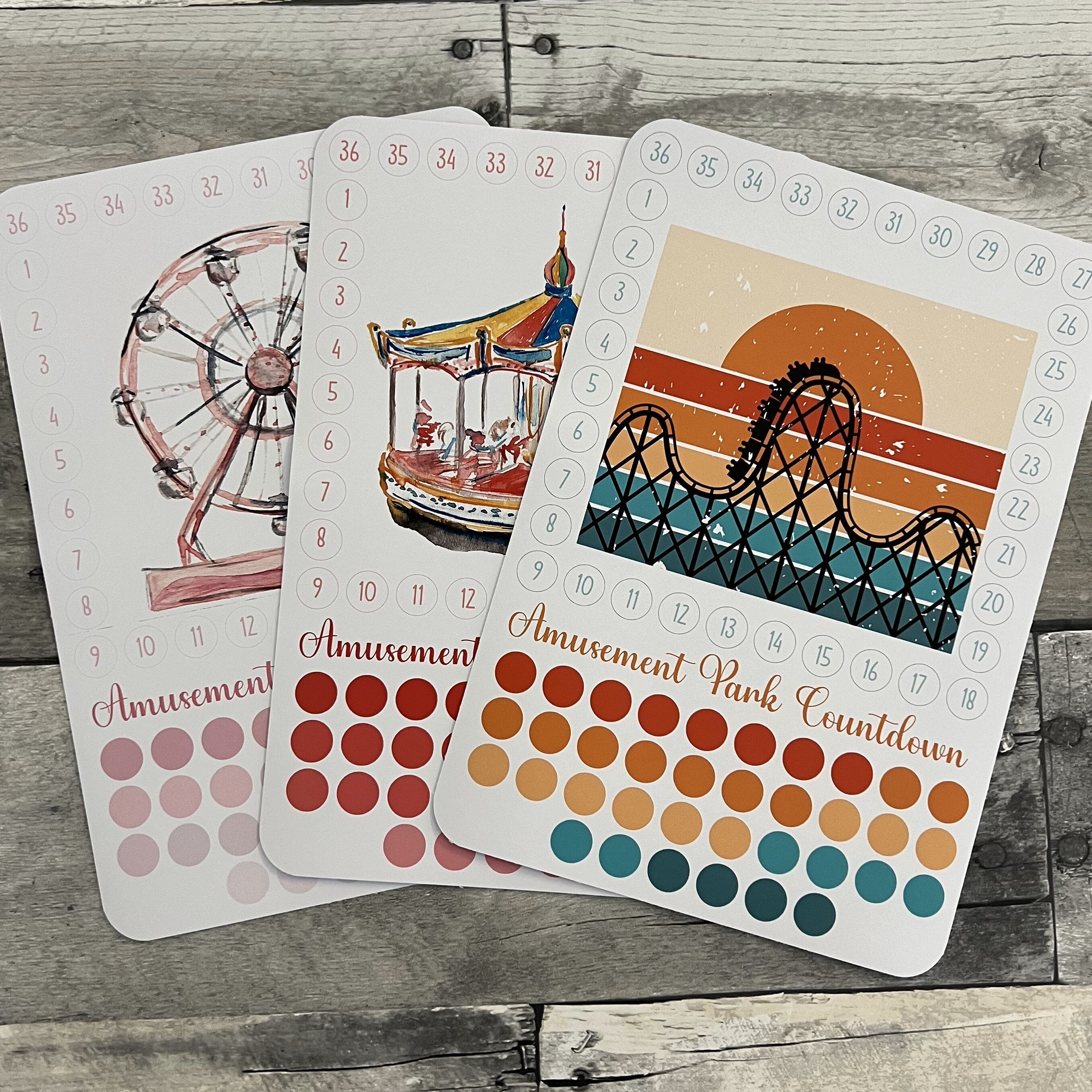 Amusement Park Countdown Activity Sticker (Choose One) From Made By R And R