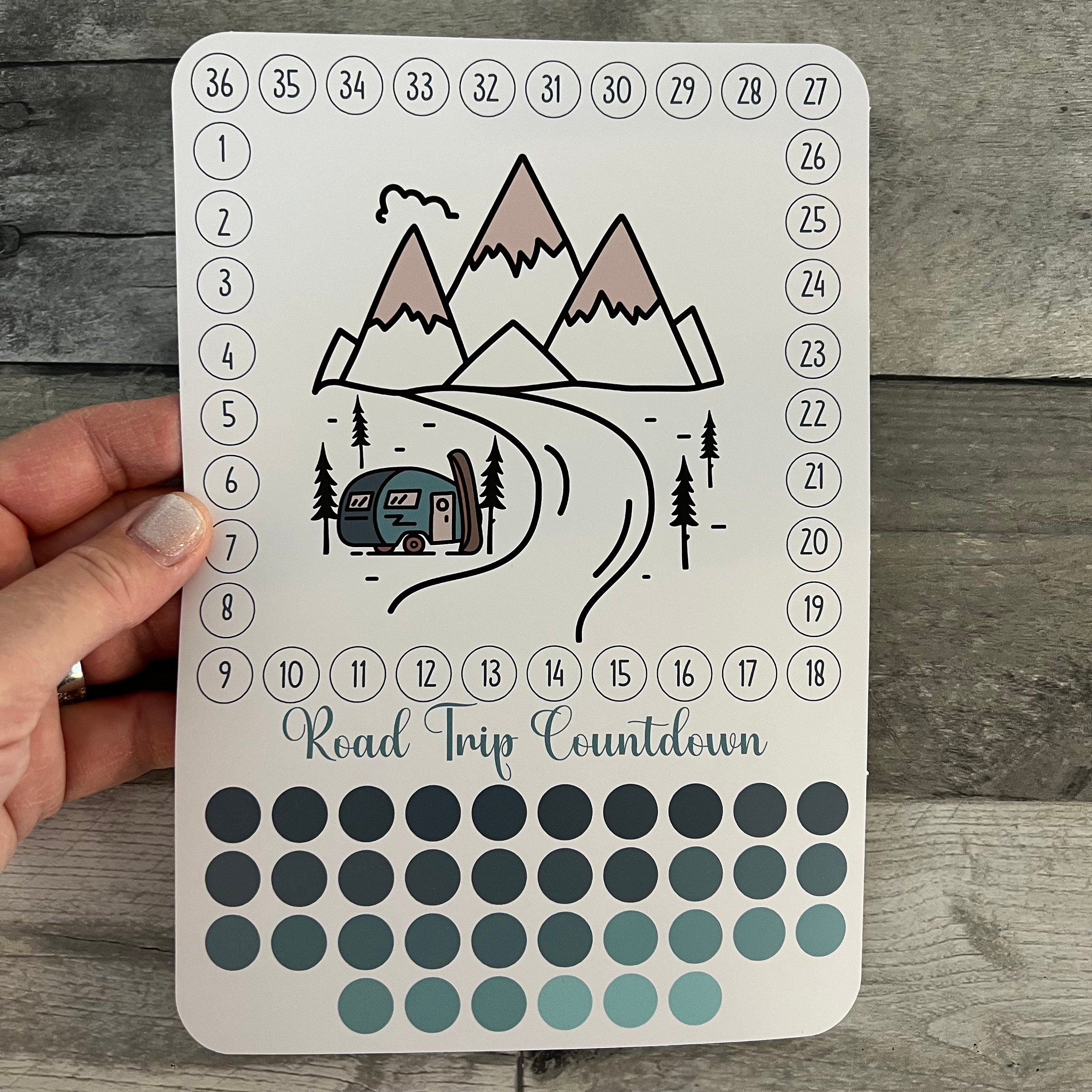 Road Trip Countdown Activity Sticker (Choose One) From Made By R And R