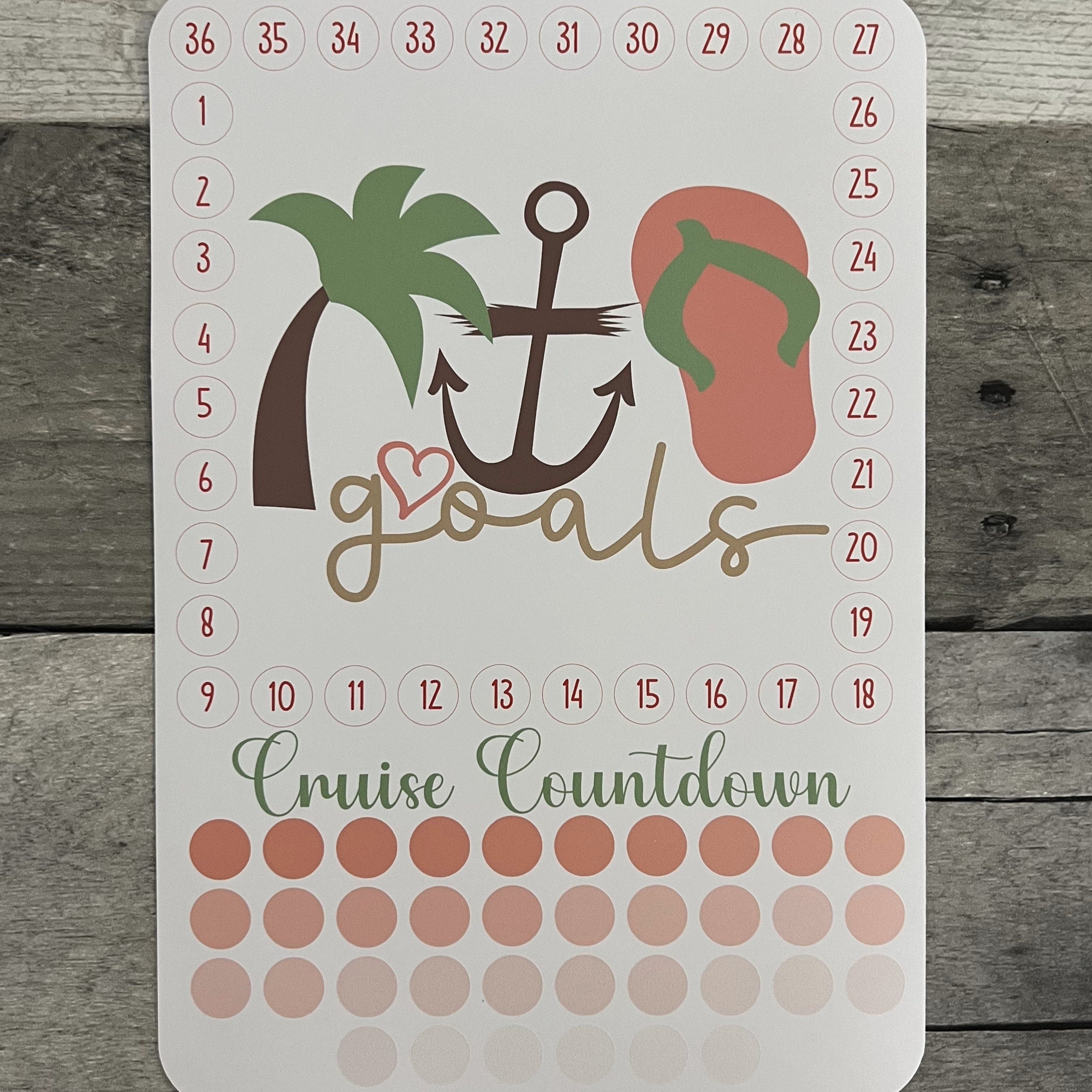 Cruise Countdown Activity Sticker (Choose One) From Made By R And R