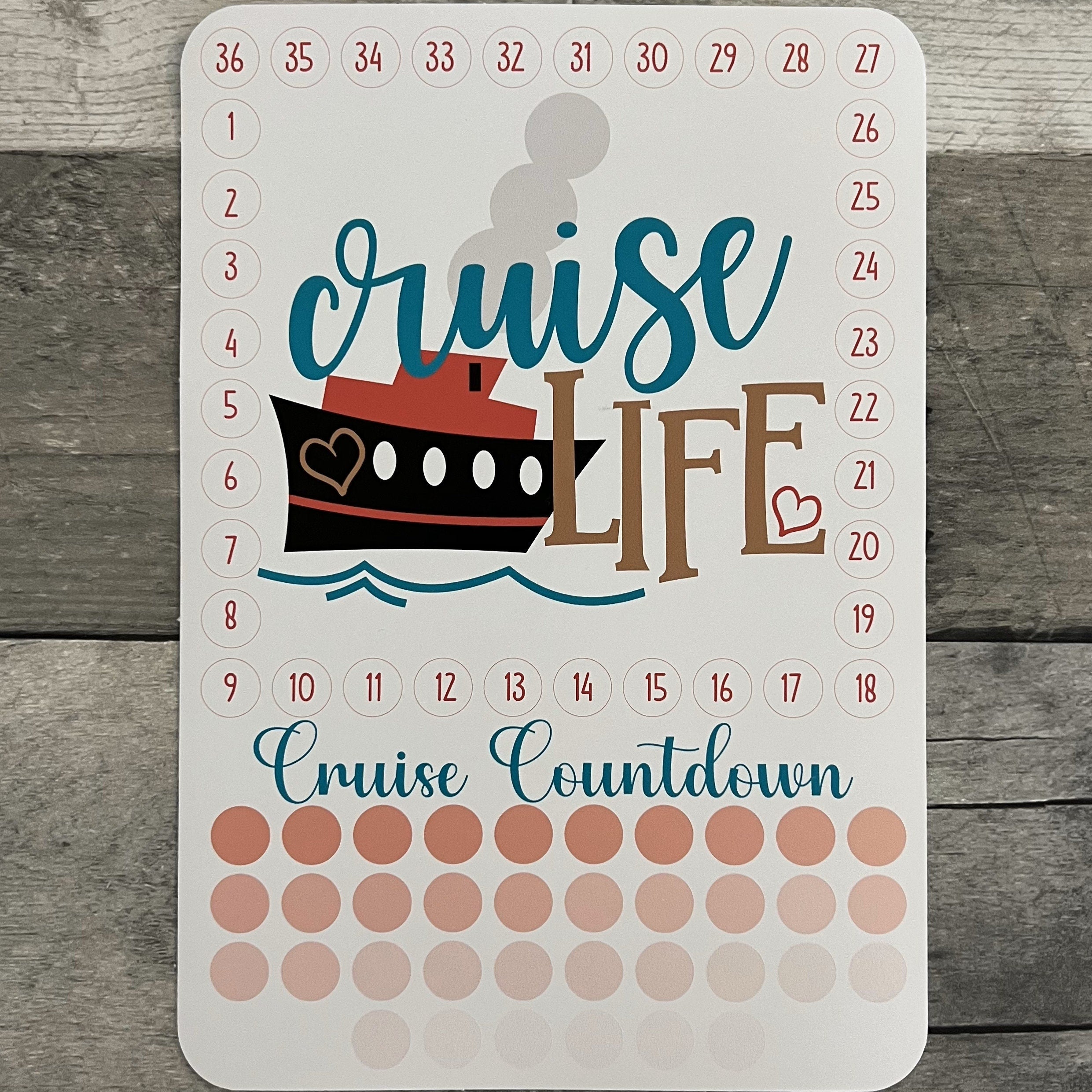 Cruise Countdown Activity Sticker (Choose One) From Made By R And R