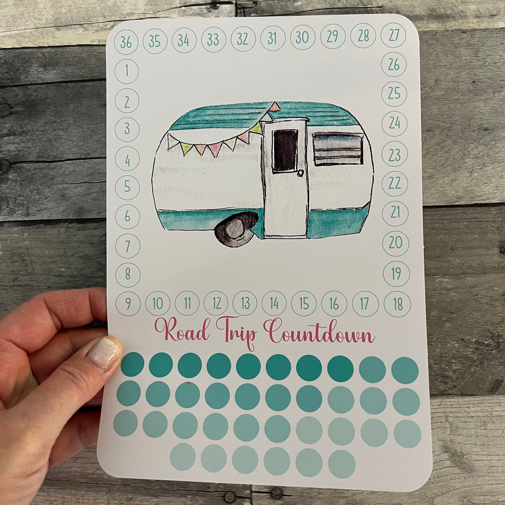 Road Trip Countdown Activity Sticker (Choose One) From Made By R And R