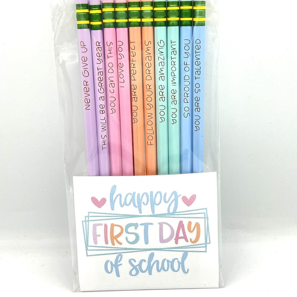 Motivational Pastel Pencils, set of 10 (Choose from two different inserts) From Made By R And R