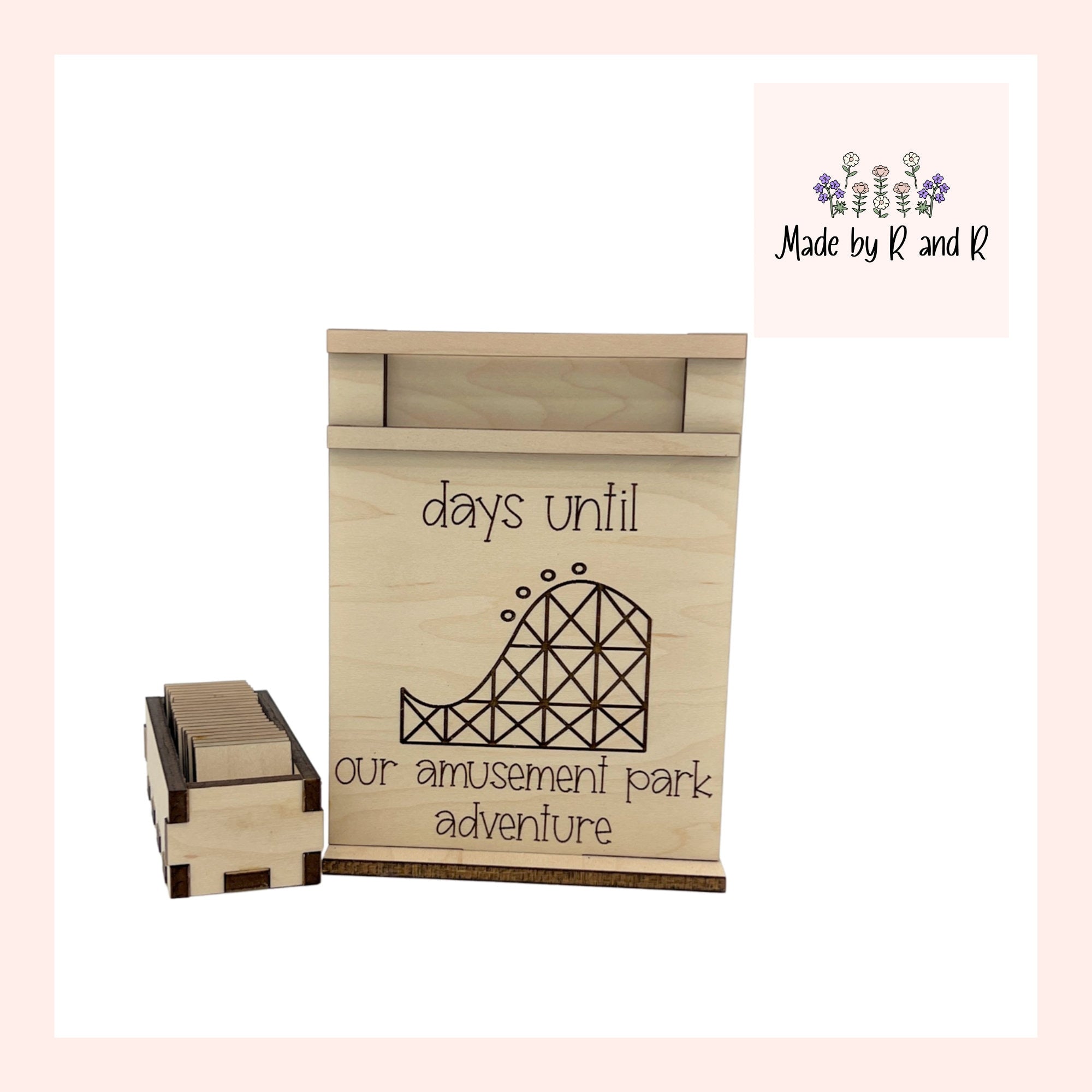 Days Until Our Amusement Park Adventure Wood Countdown From Made By R And R