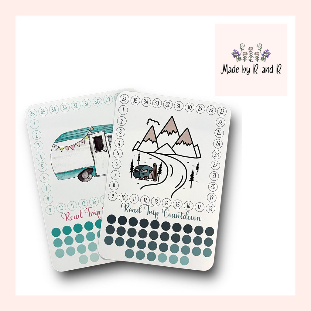 Road Trip Countdown Activity Sticker (Choose One) From Made By R And R