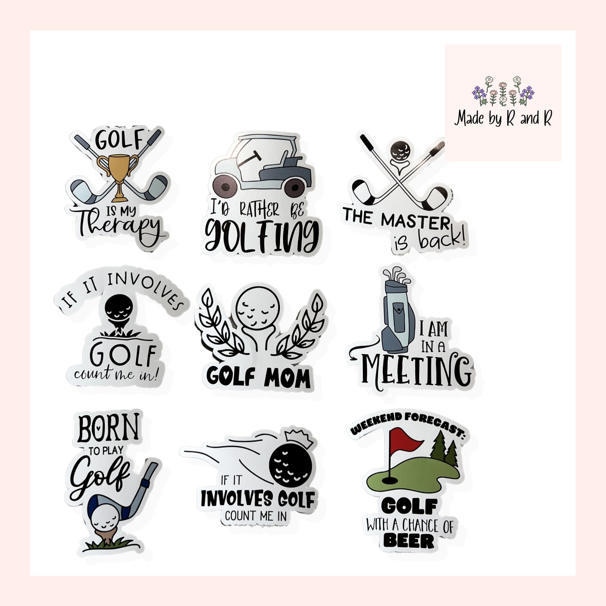 Golf Stickers (Choose One) from Made By R And R