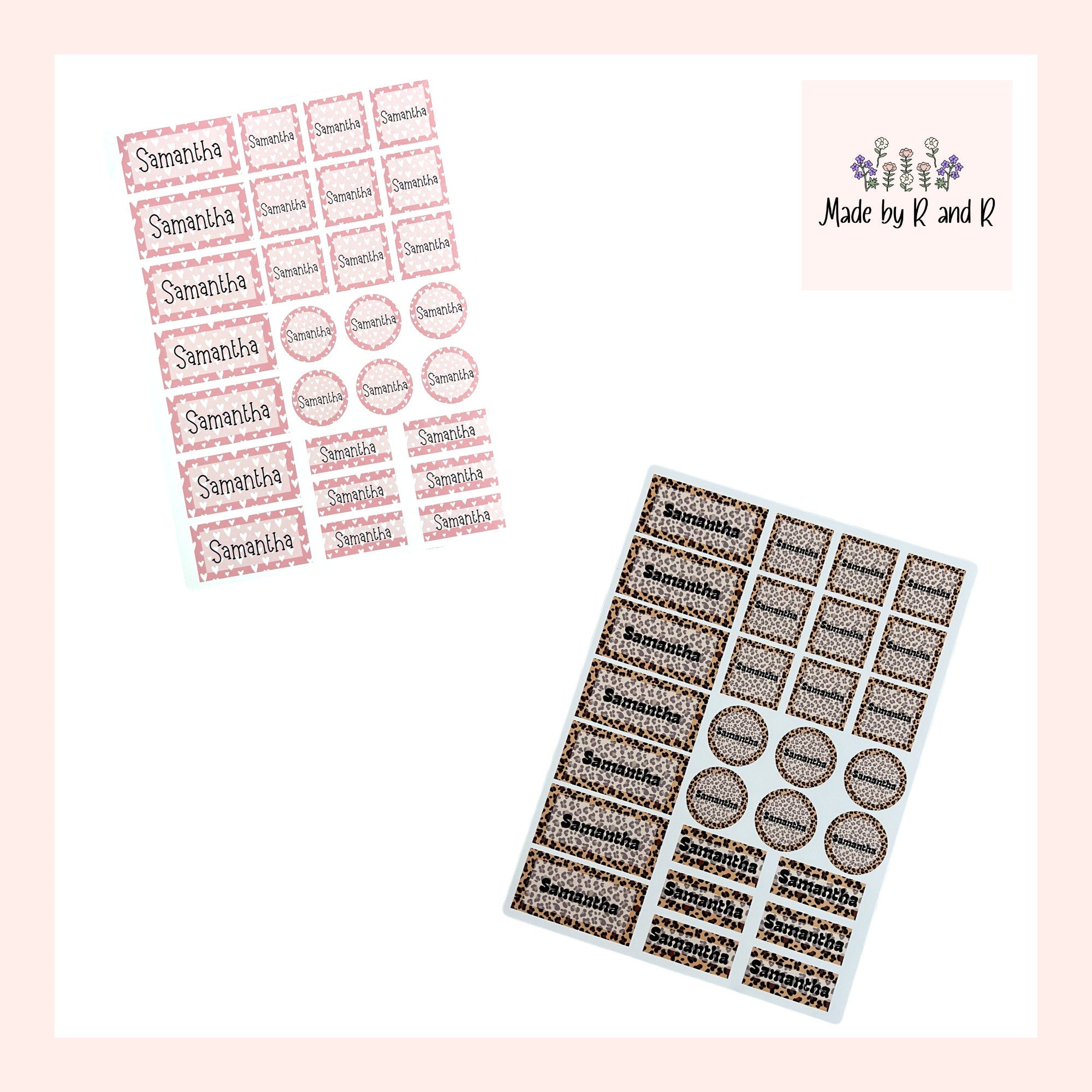 Customized Labels (set of 28) from Made By R And R