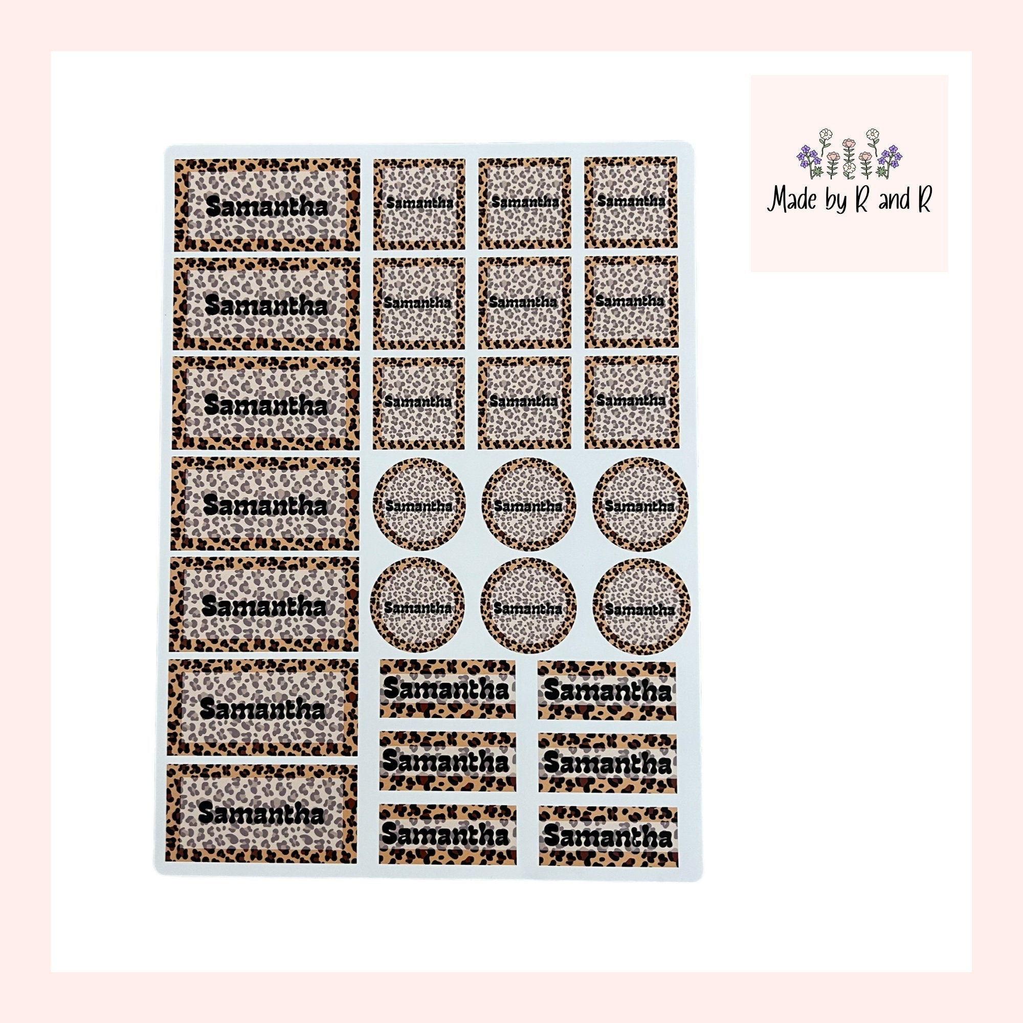 Customized Labels (set of 28) from Made By R And R