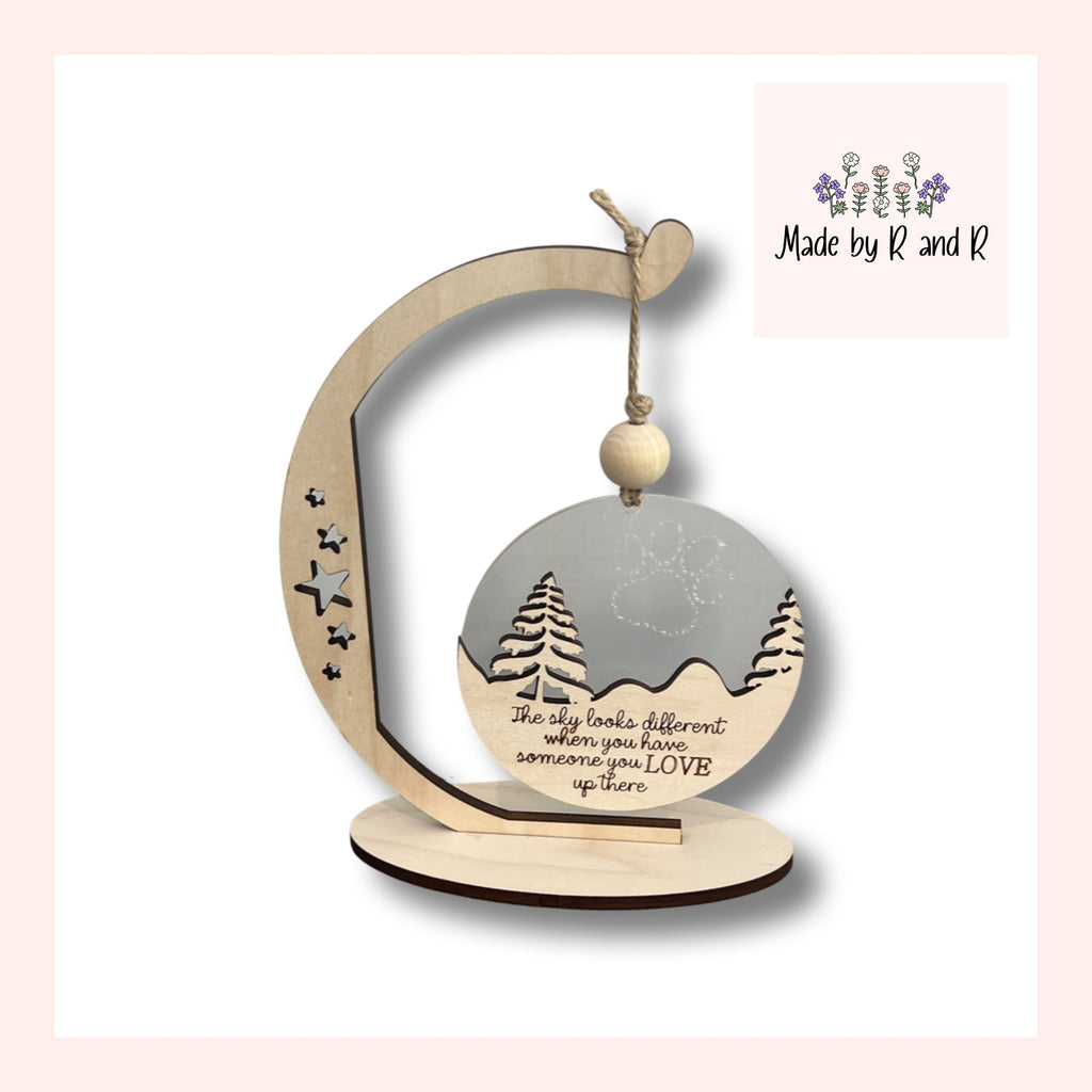 Memorial Ornament "The Sky Looks Different When You Have Someone You Love Up There" From Made By R And R