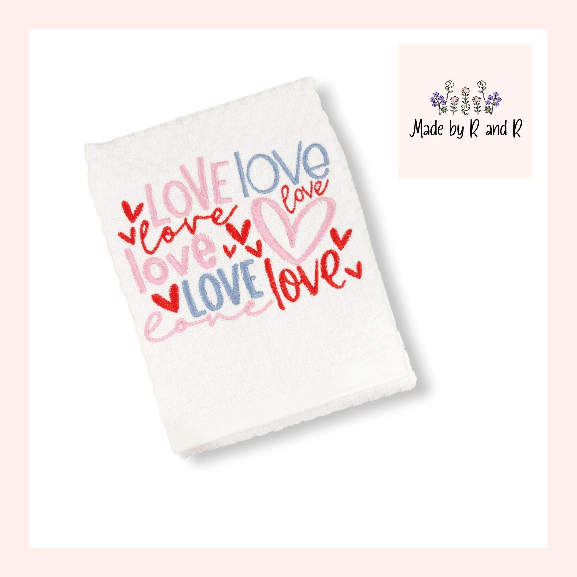 Valentine Embroidered Kitchen Dish Towels From Made By R And R