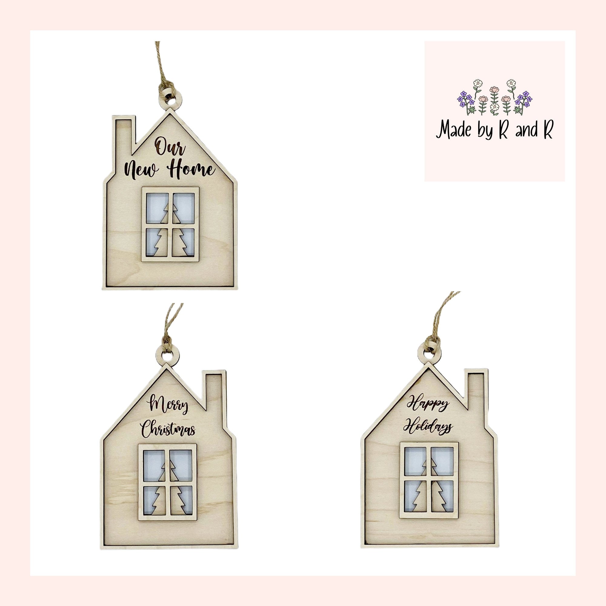 Home Wood Christmas Ornament From Made By R And R