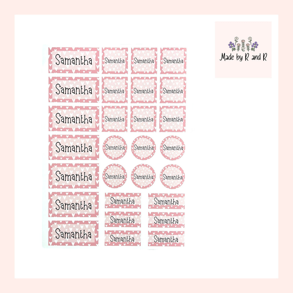 Customized Labels (set of 28) from Made By R And R